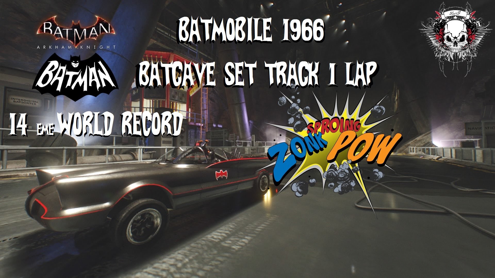 1920x1080 BATMANâ¢: ARKHAM KNIGHT Batmobile 1966 batcave set track 1lap