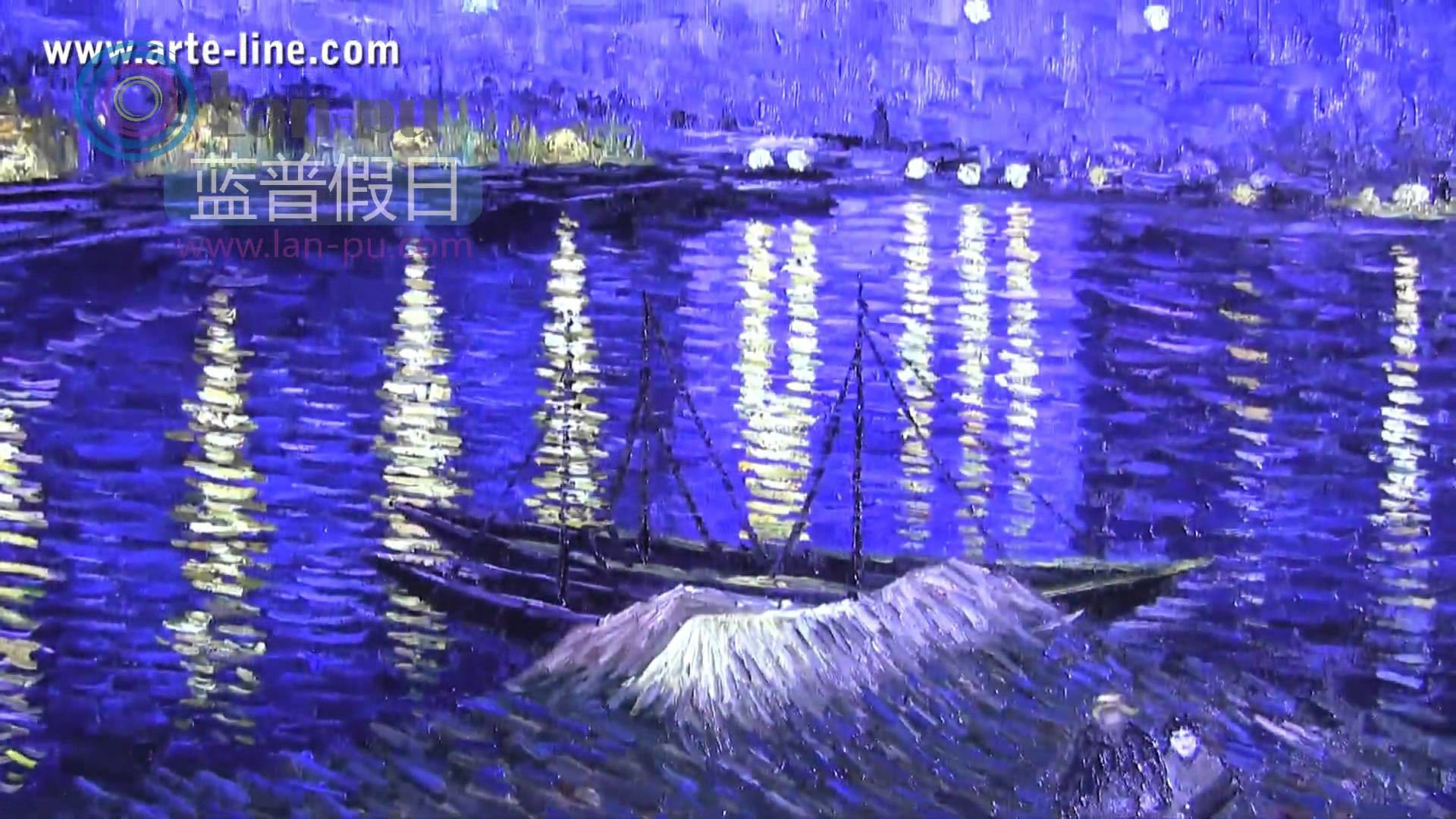 1920x1080 Starry Night Over The Rhine - Vincent van Gogh -_(new)