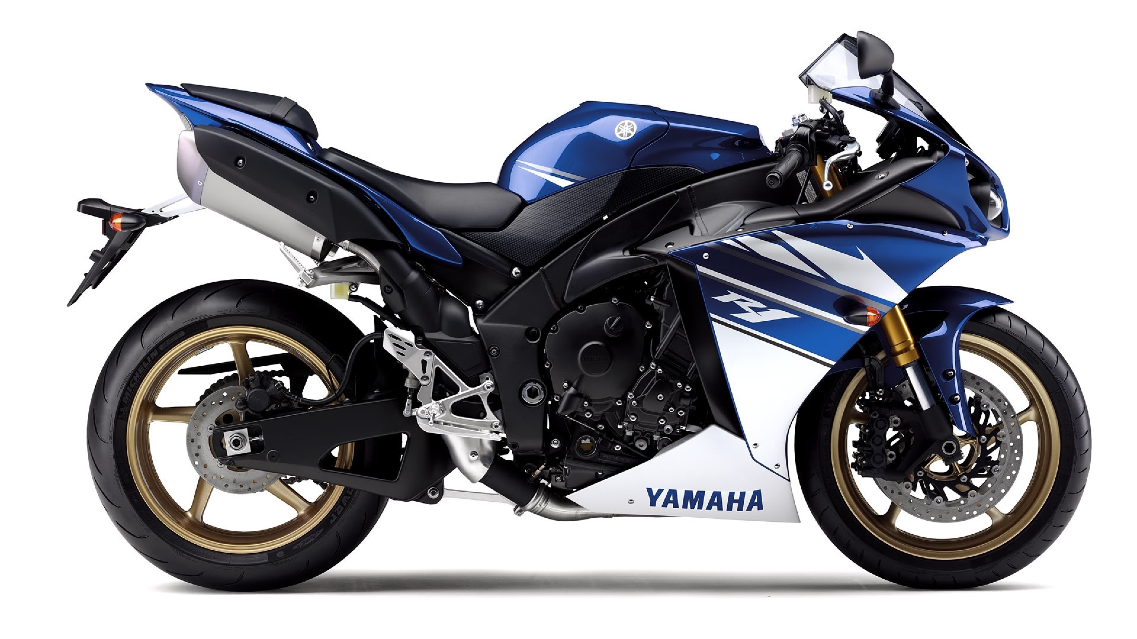 3840x2160 Preview wallpaper yamaha, motorbike, blue, yamaha r1 
