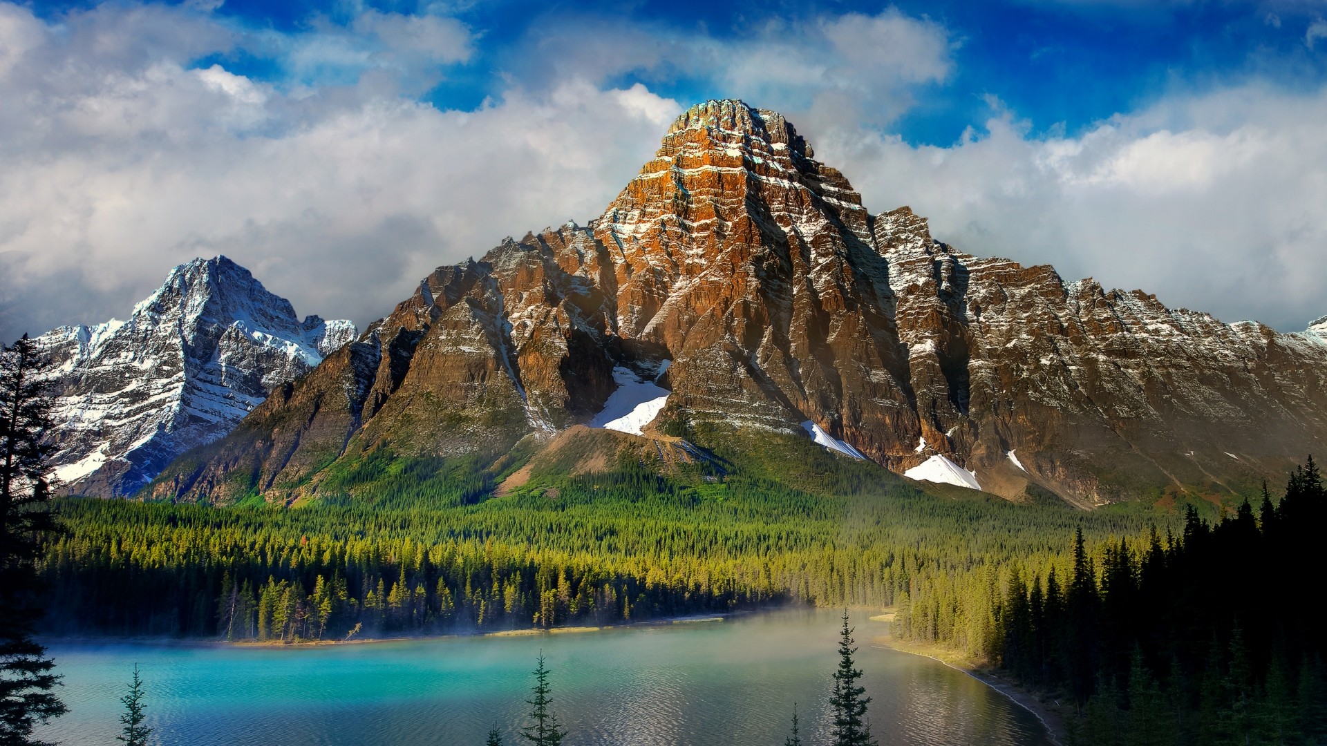 1920x1080  Wallpaper beautiful scenery, mountains, lake, nature