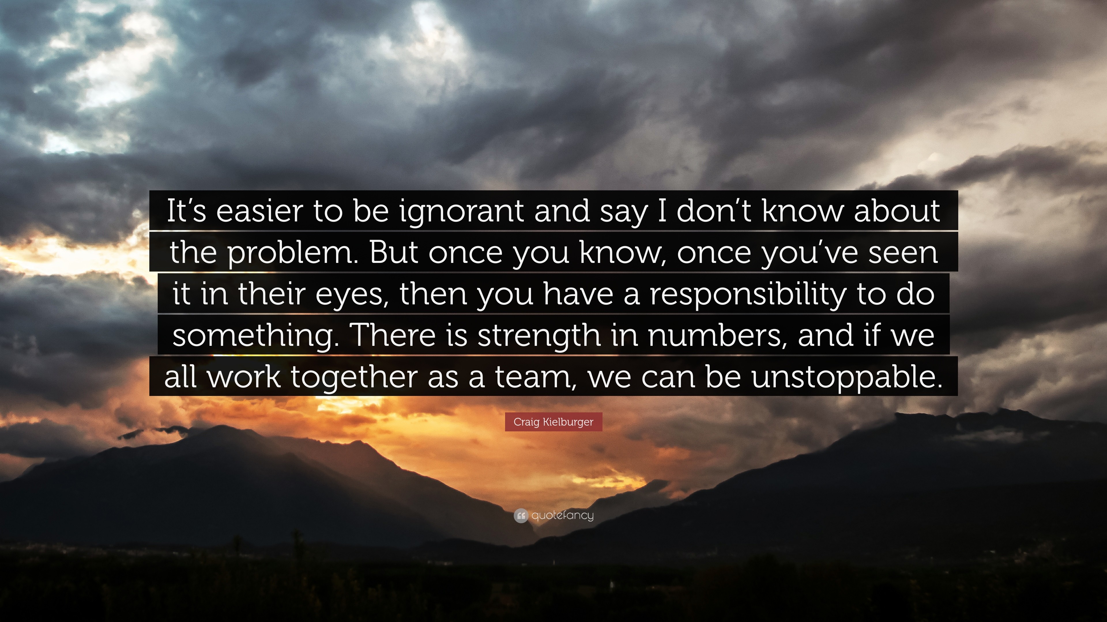 3840x2160 Craig Kielburger Quote: “It's easier to be ignorant and say I don't