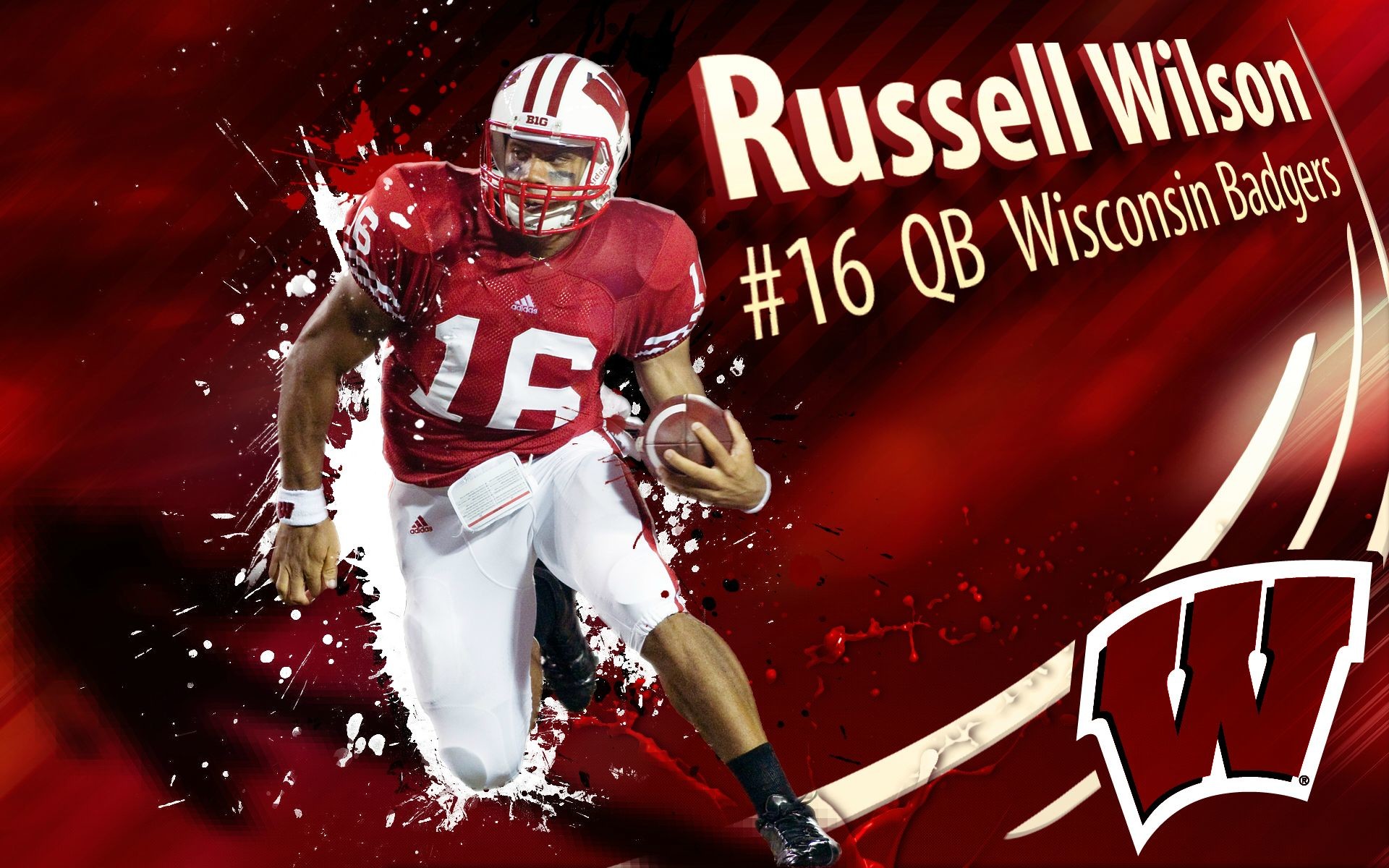 1920x1200 Russell Wilson Wallpaper for y'all... GO BADGERS!