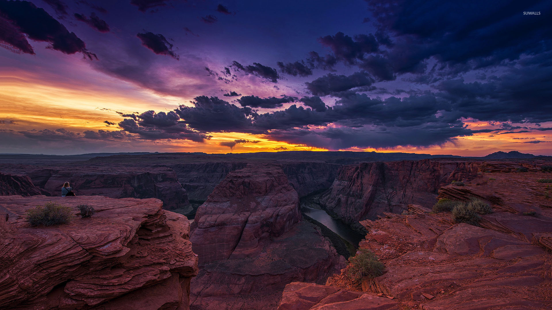 1920x1080 Beautiful sunset in Grand Canyon wallpaper
