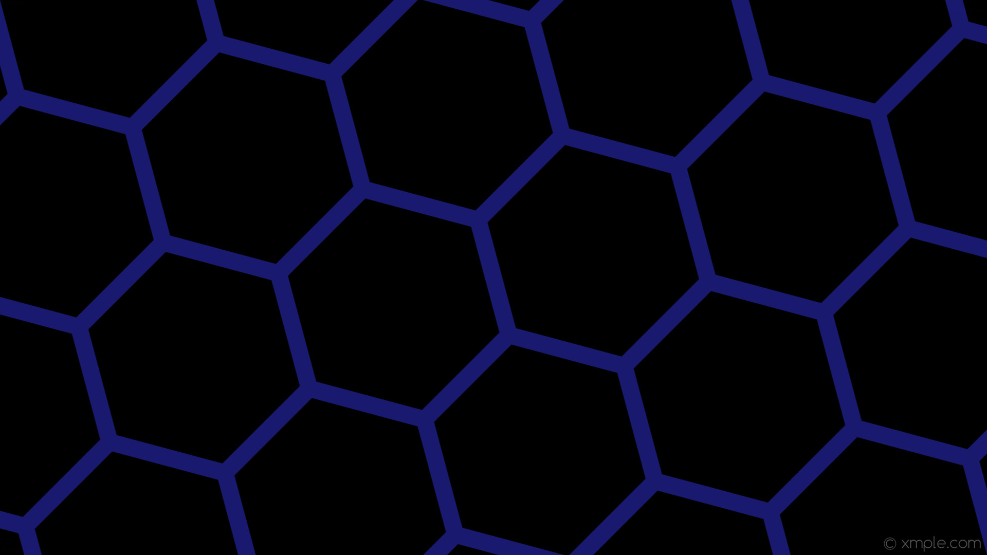 1920x1080 wallpaper honeycomb black blue hexagon beehive midnight blue #000000  #191970 diagonal 15Â° 33px