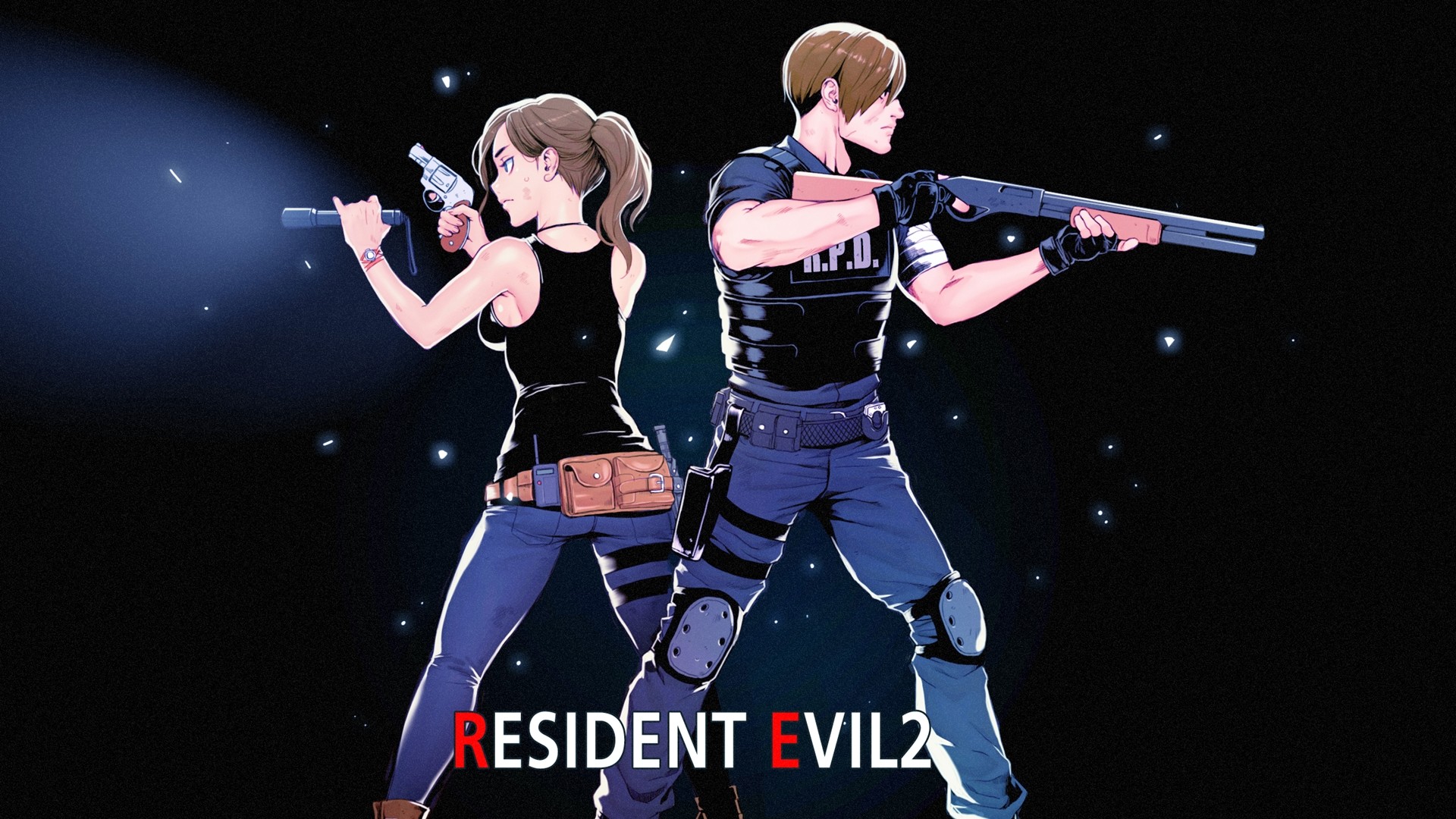 1920x1080 HD Wallpaper Claire Redfield, Leon S. Kennedy, Resident Evil 2