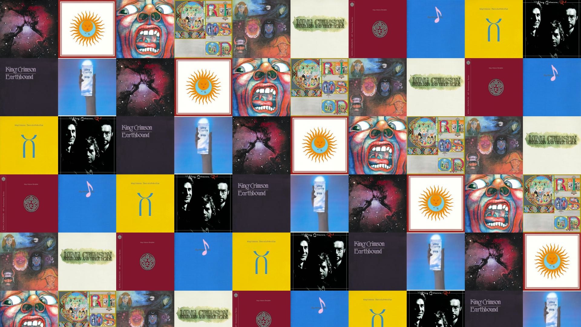 1920x1080 Download this free wallpaper with images of King Crimson – Islands, King  Crimson – Larks Tongues In Aspic, King Crimson – In The Court Of The Crimson  King, ...