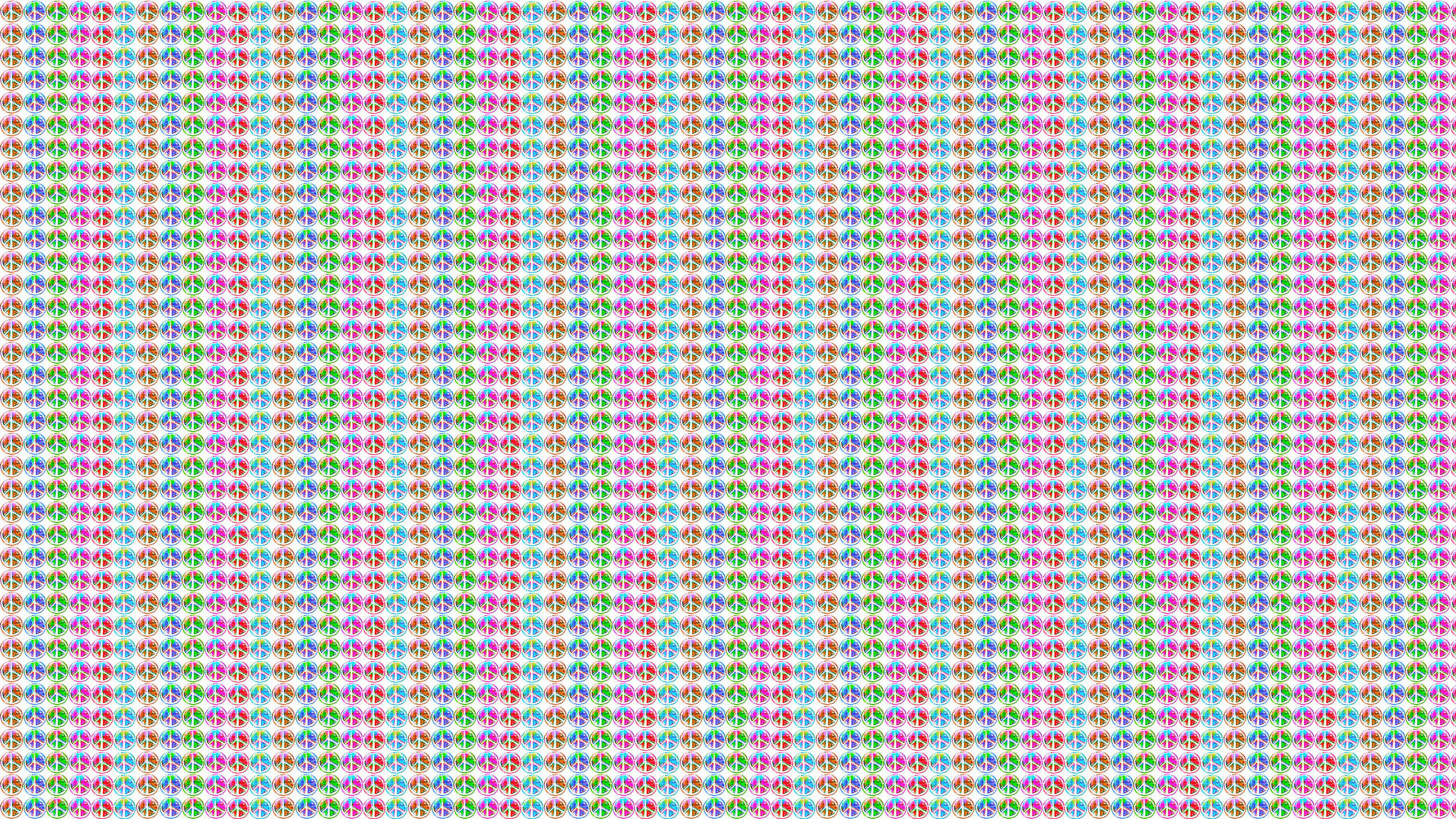 2560x1440 Crayon Peace Desktop Wallpaper