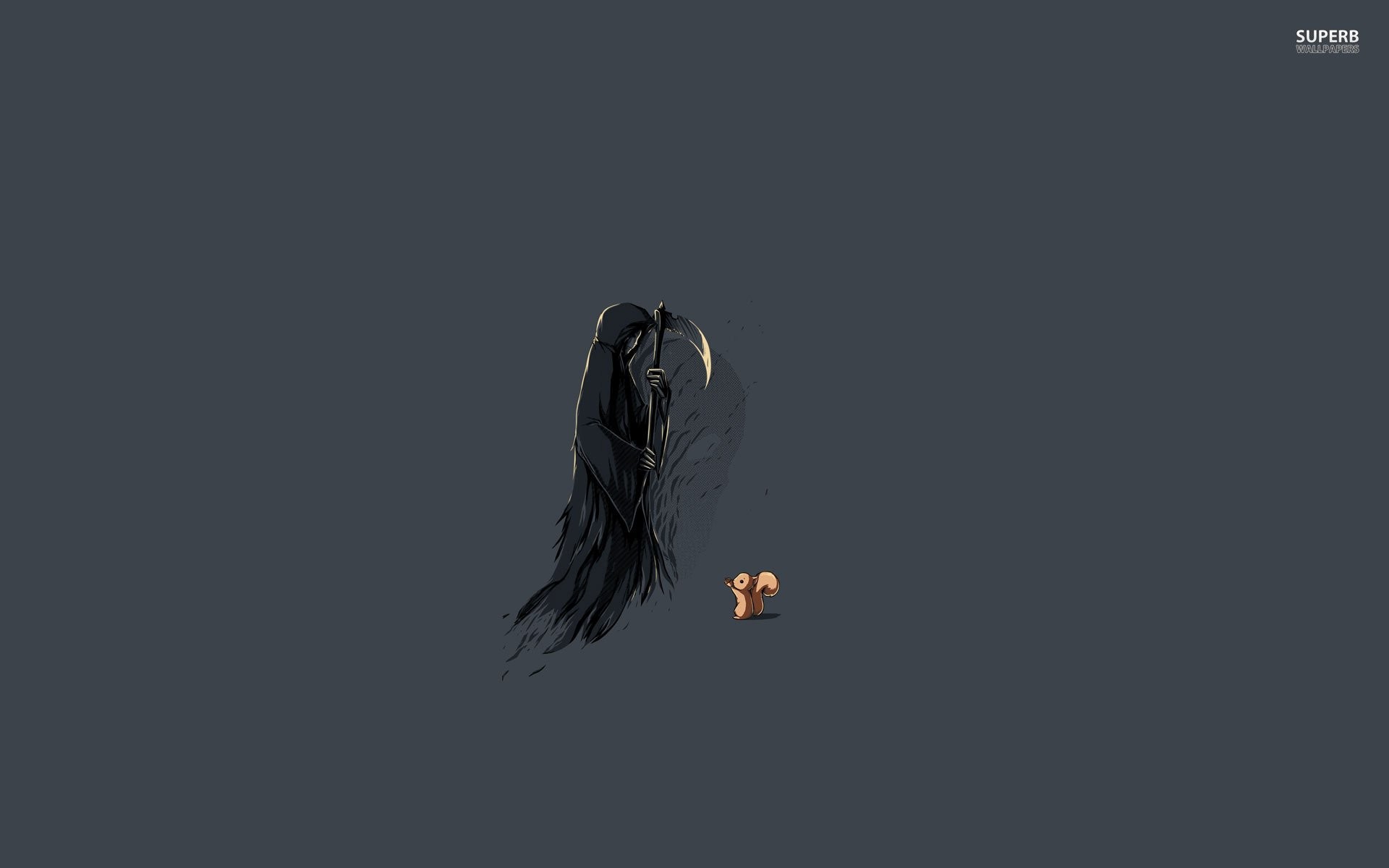 1920x1200 Squirrel And The Grim Reaper