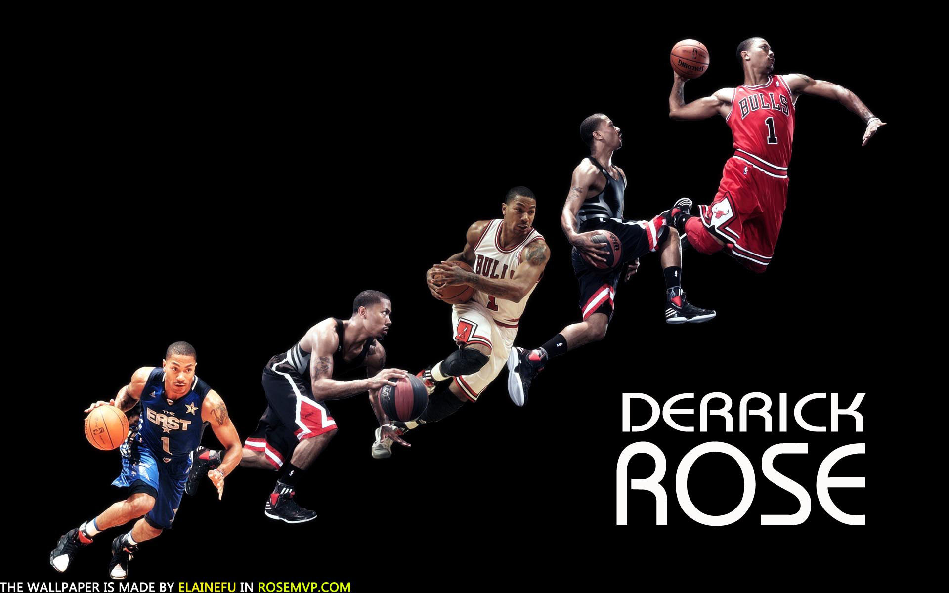 1920x1200 Derrick Rose dunk wallpaper HD.