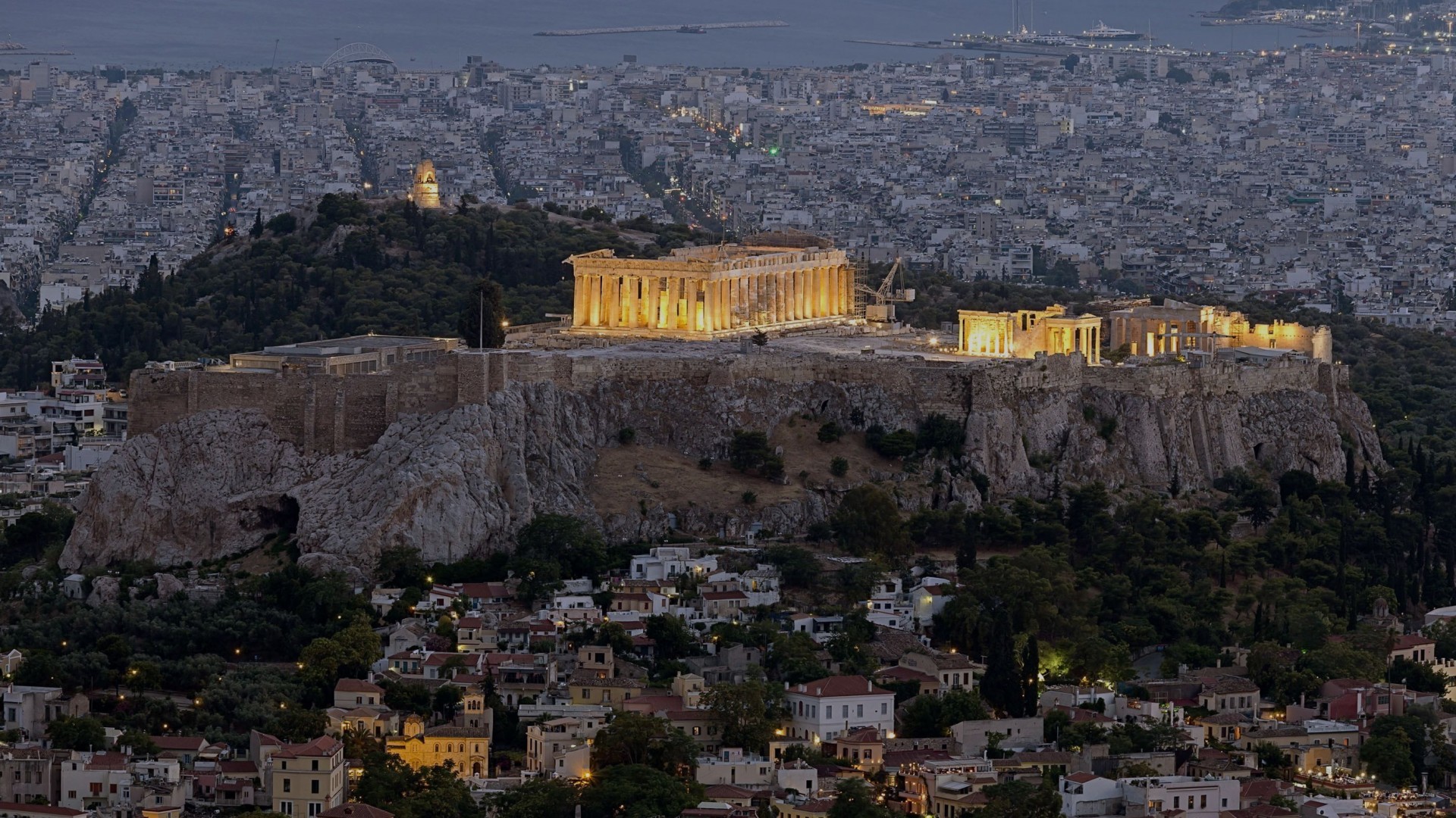 1920x1080 Acropolis of Athens Panorama Wallpaper