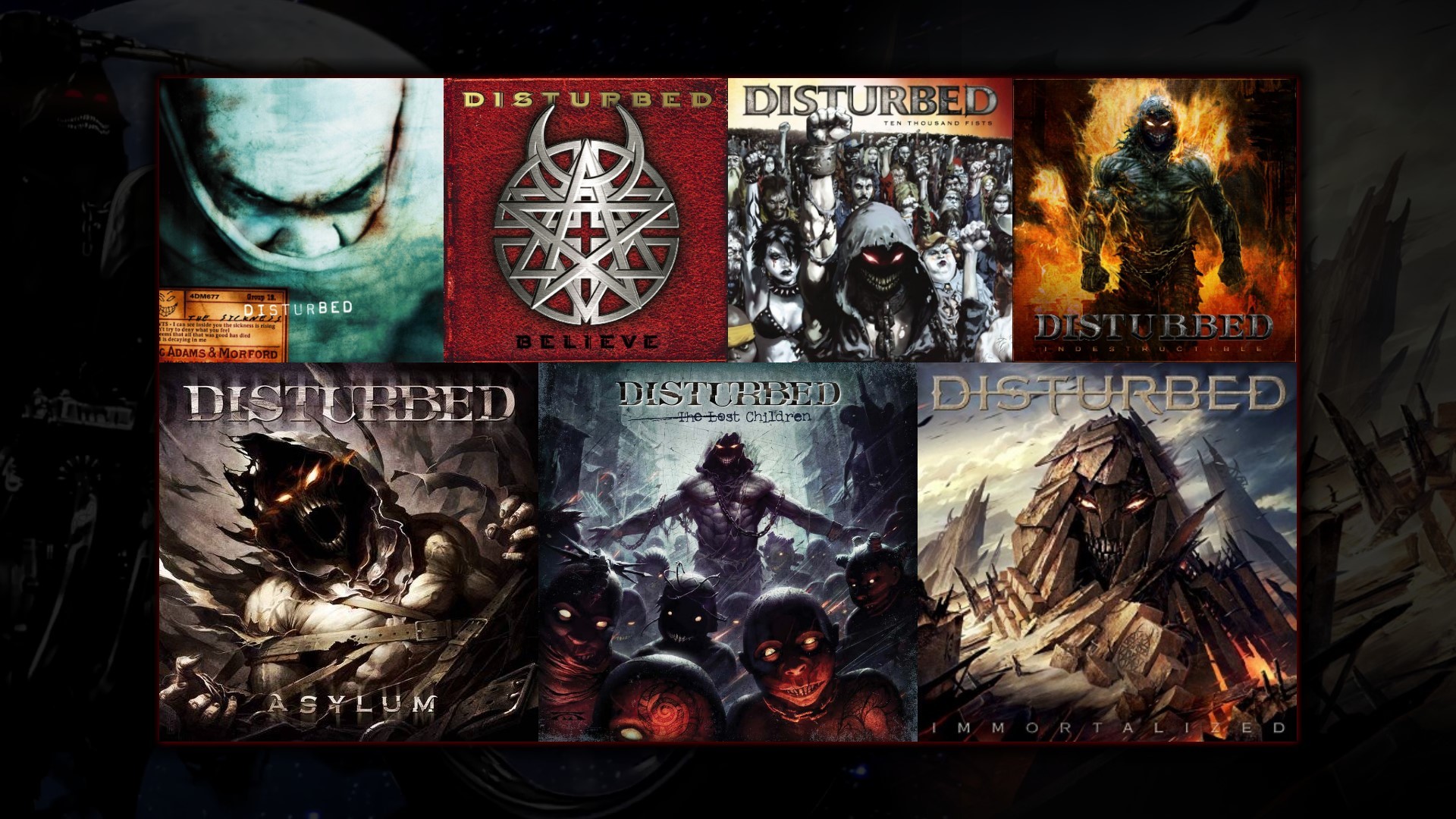 1920x1080 I just made this Disturbed discography wallpaper, thought I'd share  [] ...