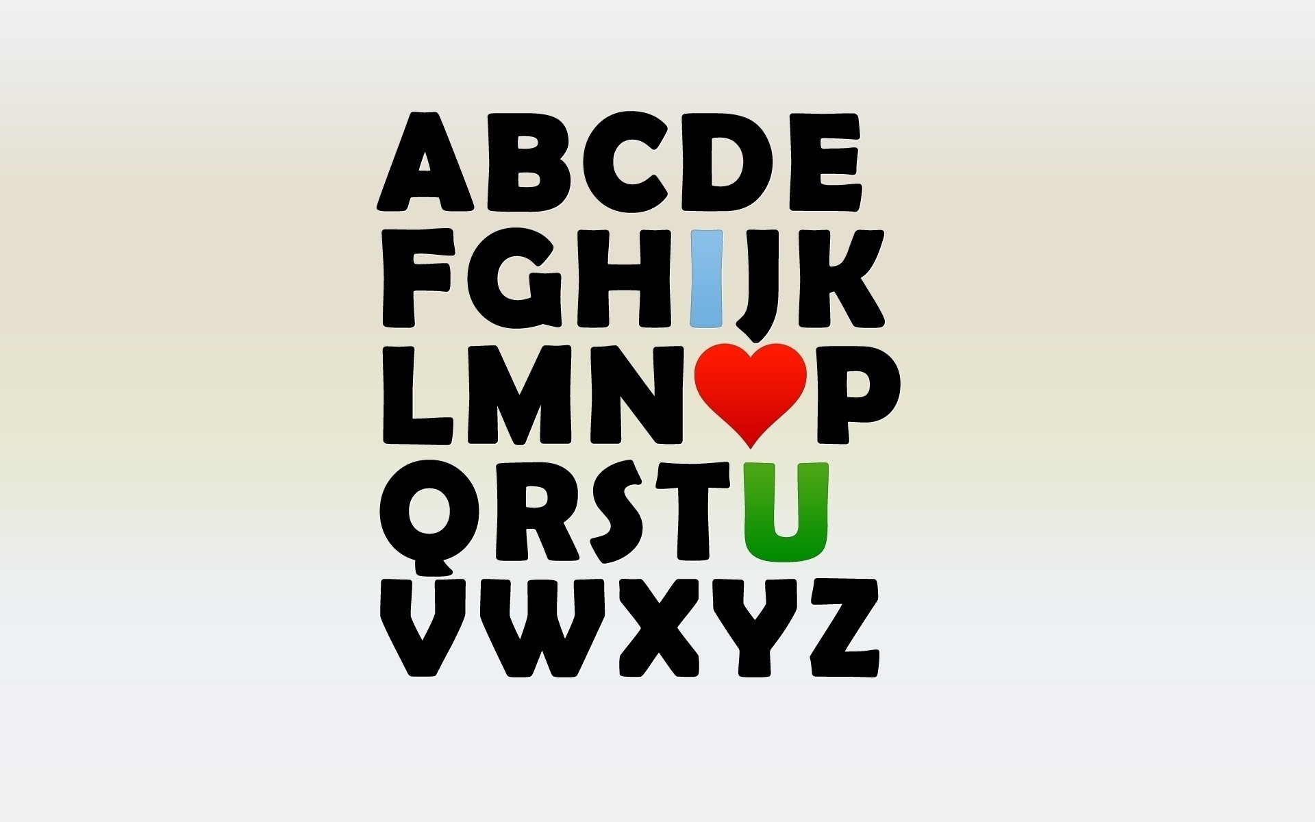 1920x1200 Bild: I Love U Alphabet wallpapers and stock photos. Â«