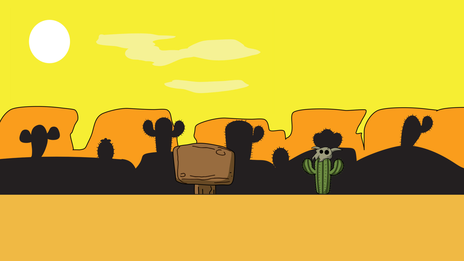 1920x1080 Cartoon Desert Background