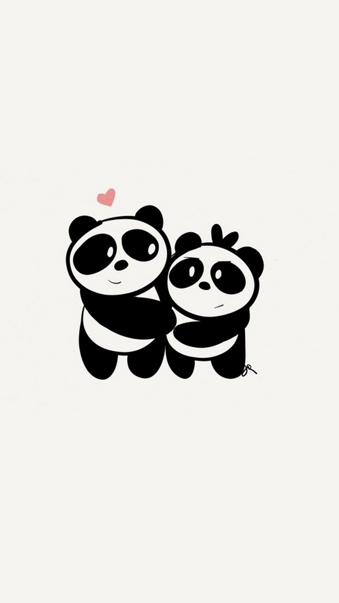 1080x1920 iPhone X Cute Couple Panda Wallpaper - Best iPhone Wallpaper