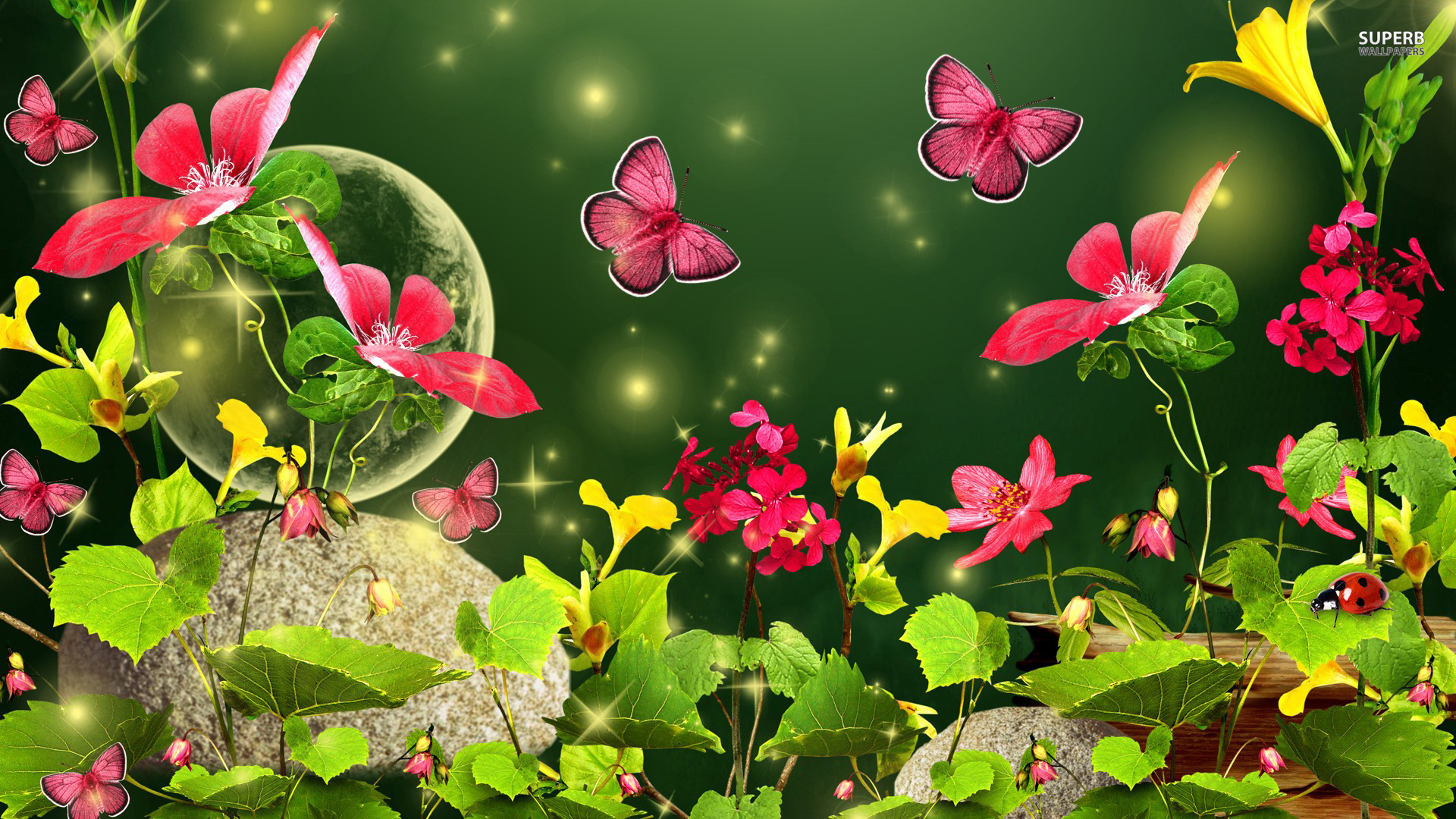 1920x1080 Spring Butterfly Wallpaper Background