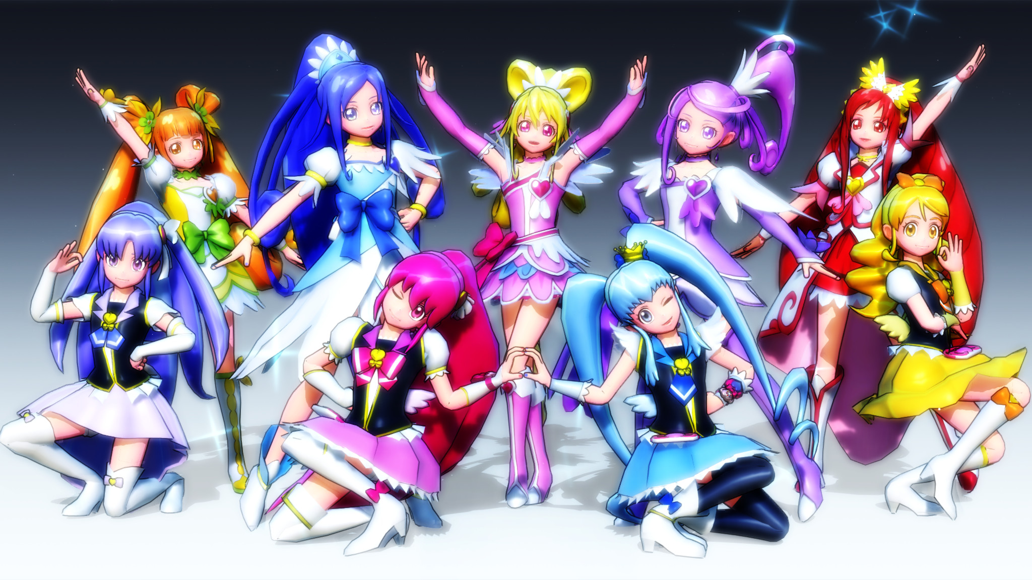 2048x1152 Precure - HappinessCharge Precure! by Lucky3Seven [MMD] DokiDoki! Precure -  HappinessCharge Precure! by Lucky3Seven