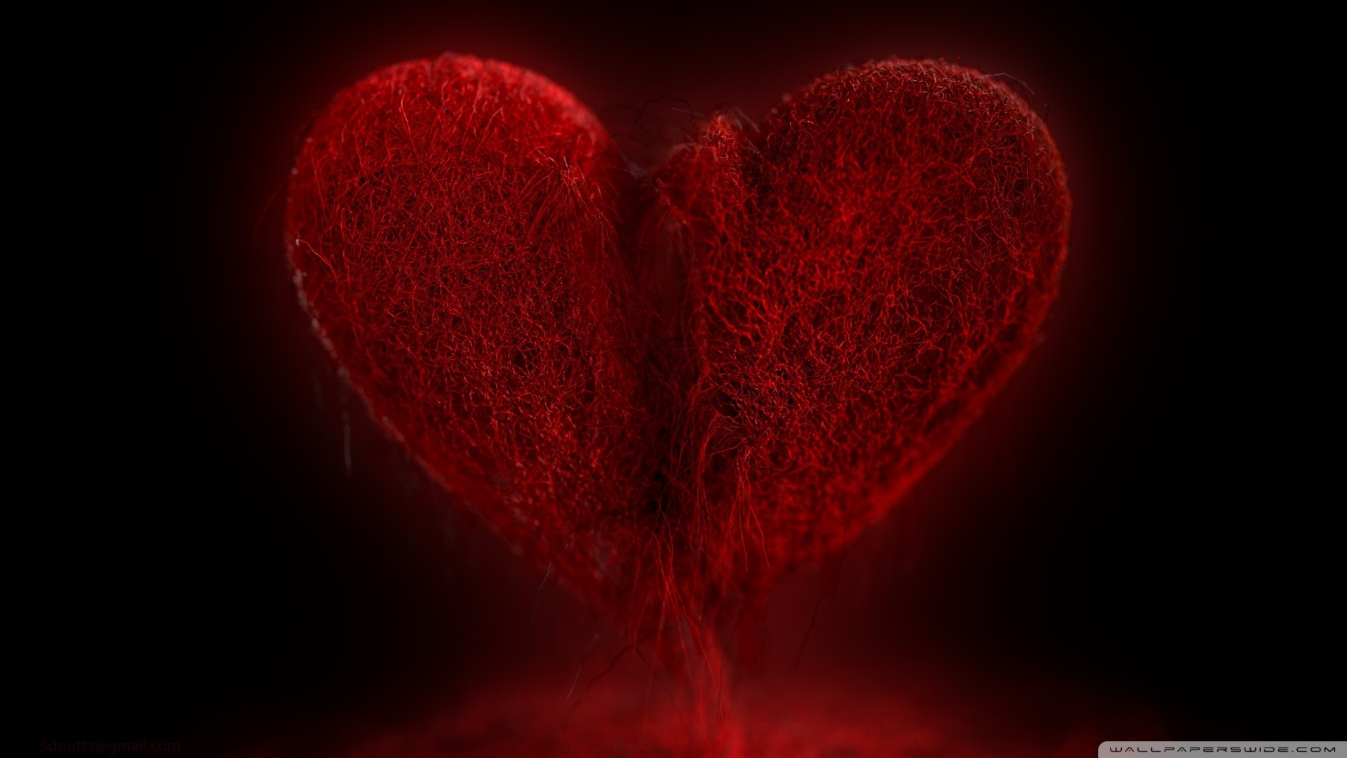1920x1080 Love Red Broken Heart