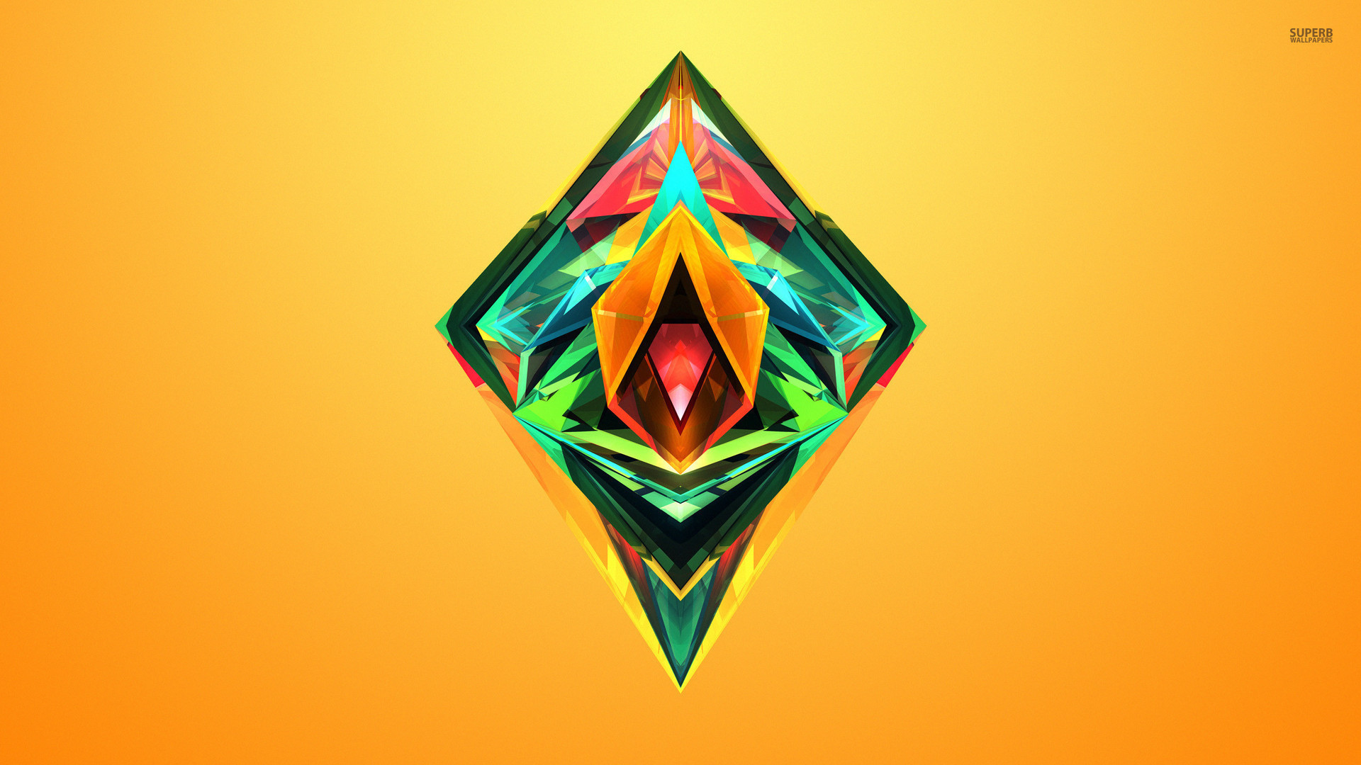 1920x1080 Colorful Facets Shining Inside The Diamond Wallpaper 