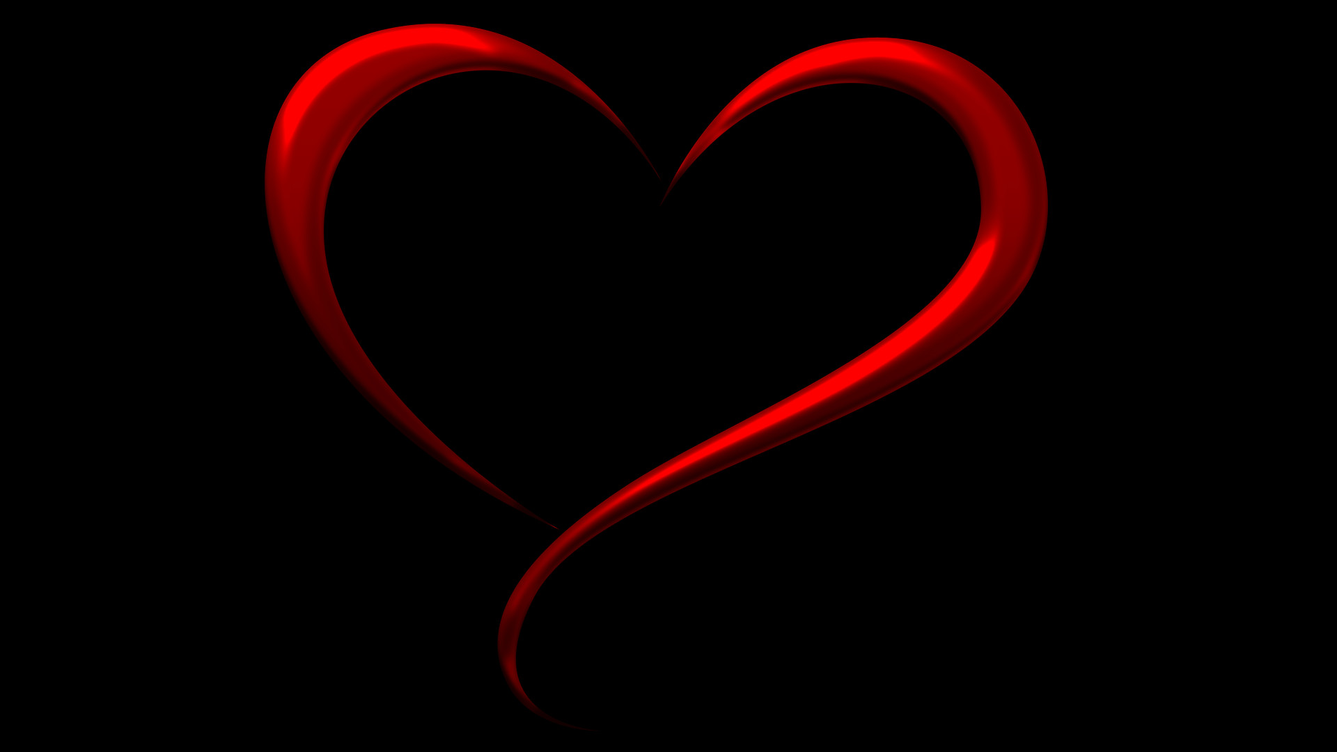 1920x1080 Black and Red Heart HD Wallpaper