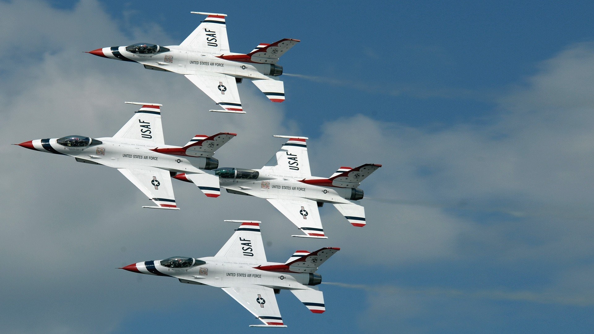 1920x1080 Airplanes F-16 Fighting Falcon jet aircraft widescreen USAF Thunderbirds  Thunderbirds wallpaper |  | 240322 | WallpaperUP