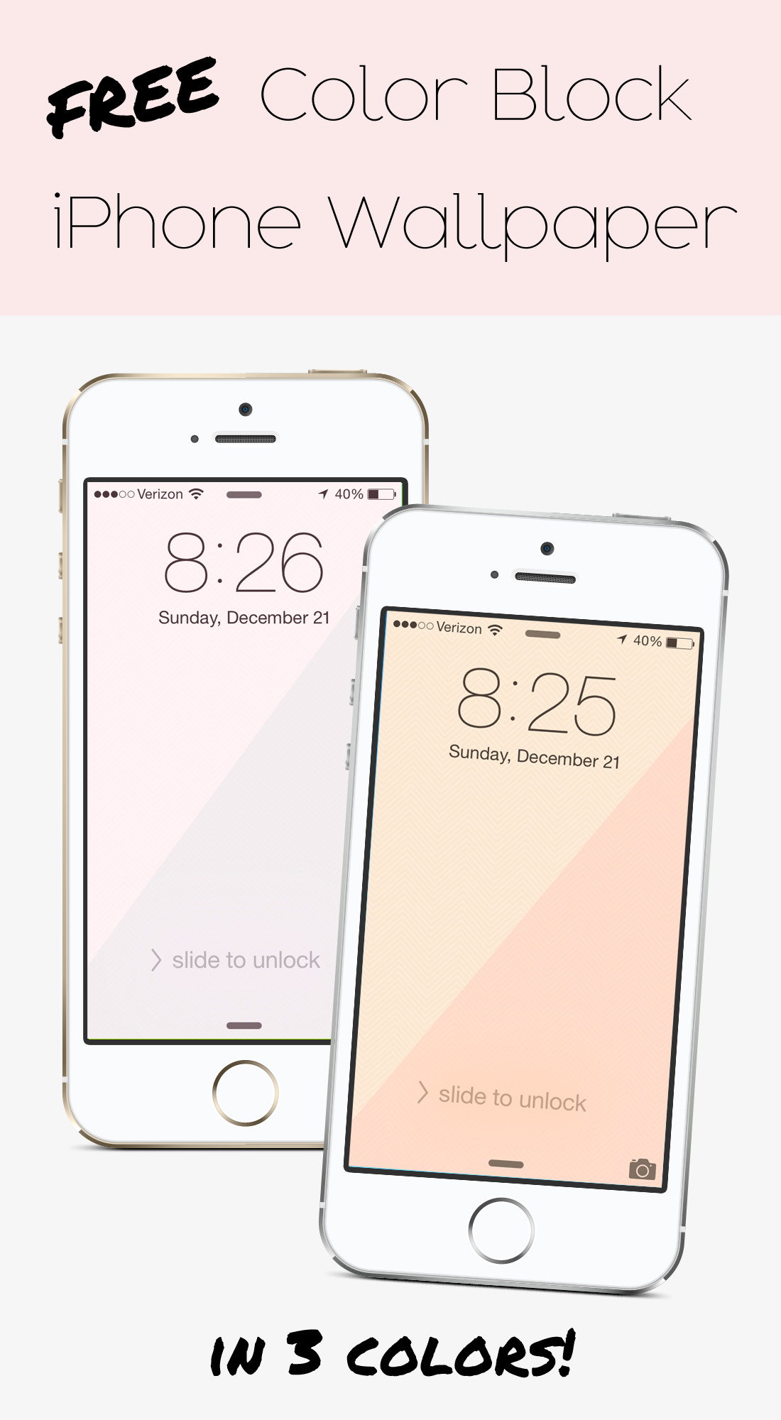 1100x2000 Free color block iPhone wallpapers in 3 different colors