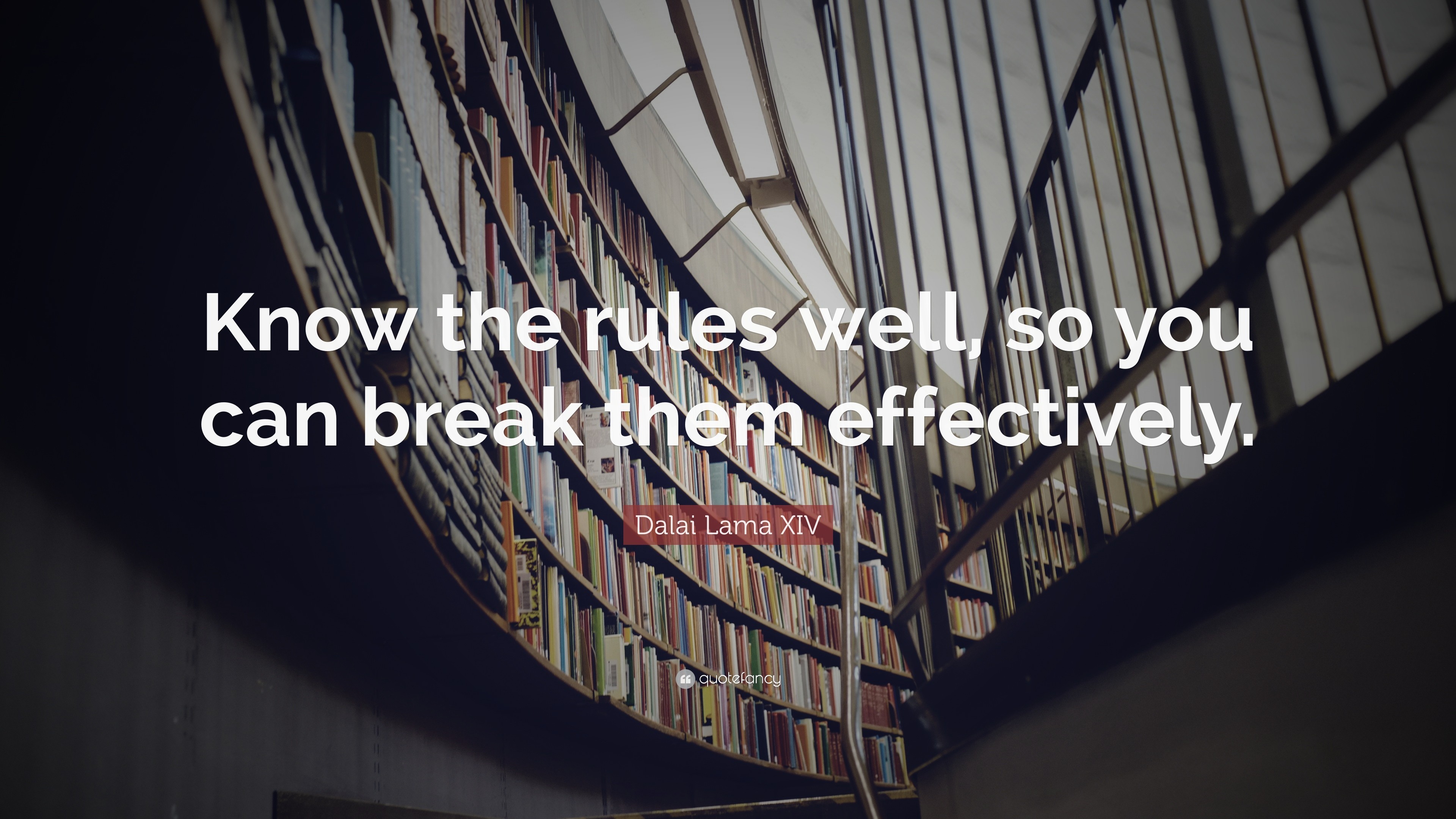 3840x2160 #typography, #motivational, #shelves, #Buddhism, #knowledge, #hallway,  #books, #Dalai Lama, #quote, #library, wallpaper
