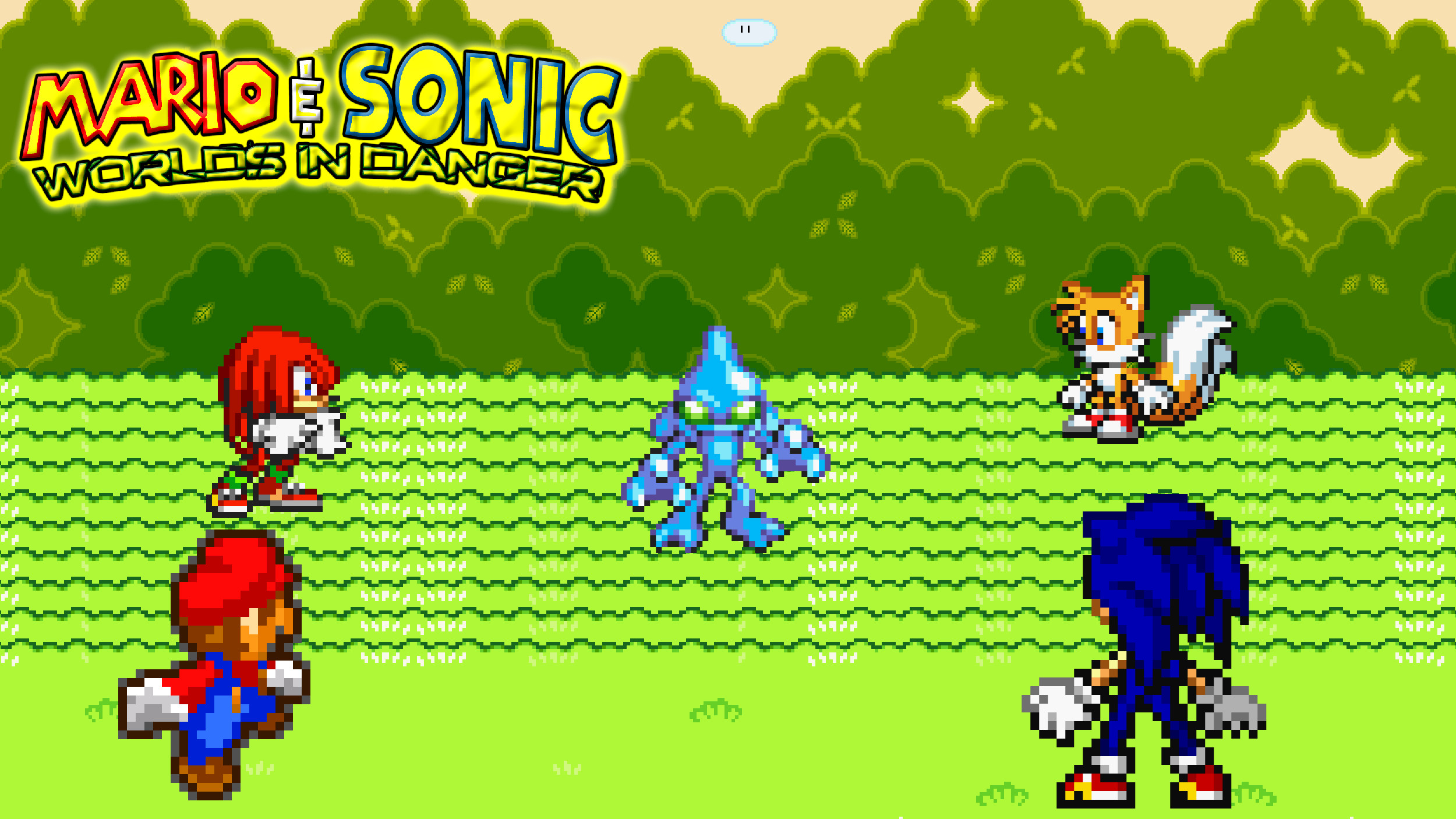 2500x1406 ... jmkrebs30 Mario, Sonic, Tails, and Knuckles vs Chaos by jmkrebs30