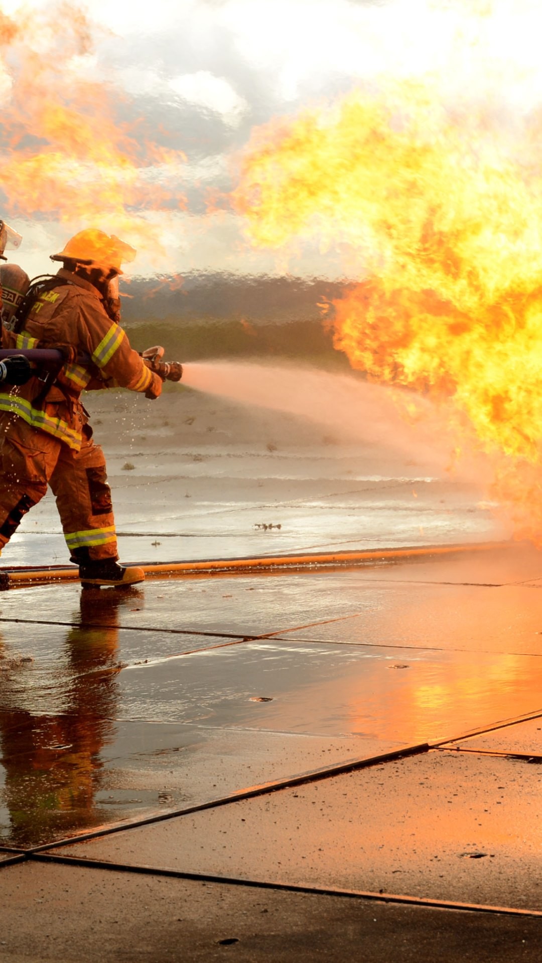 1080x1920 HD Wallpaper: Firefighters Exercise