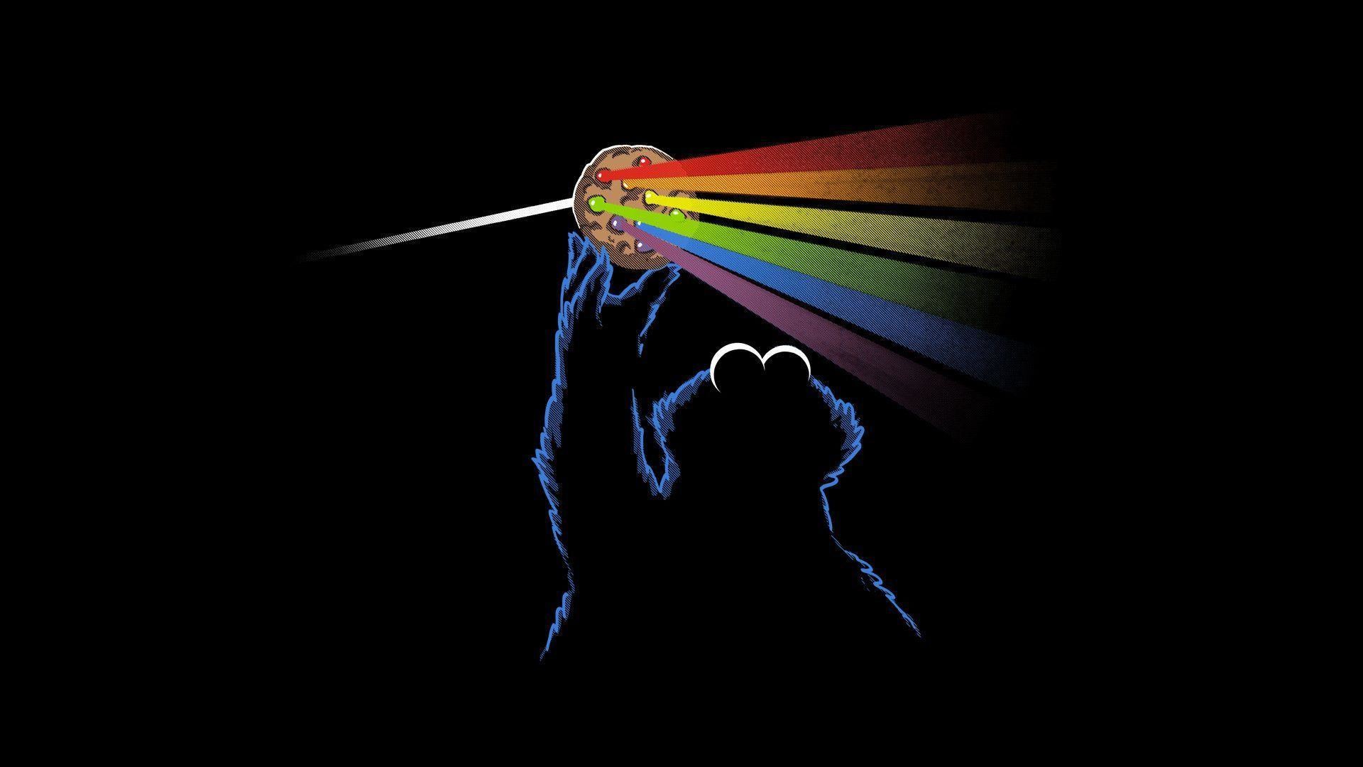 1920x1080 Pink Floyd Dark Side of the Moon Black Cookie Monster wallpaper .