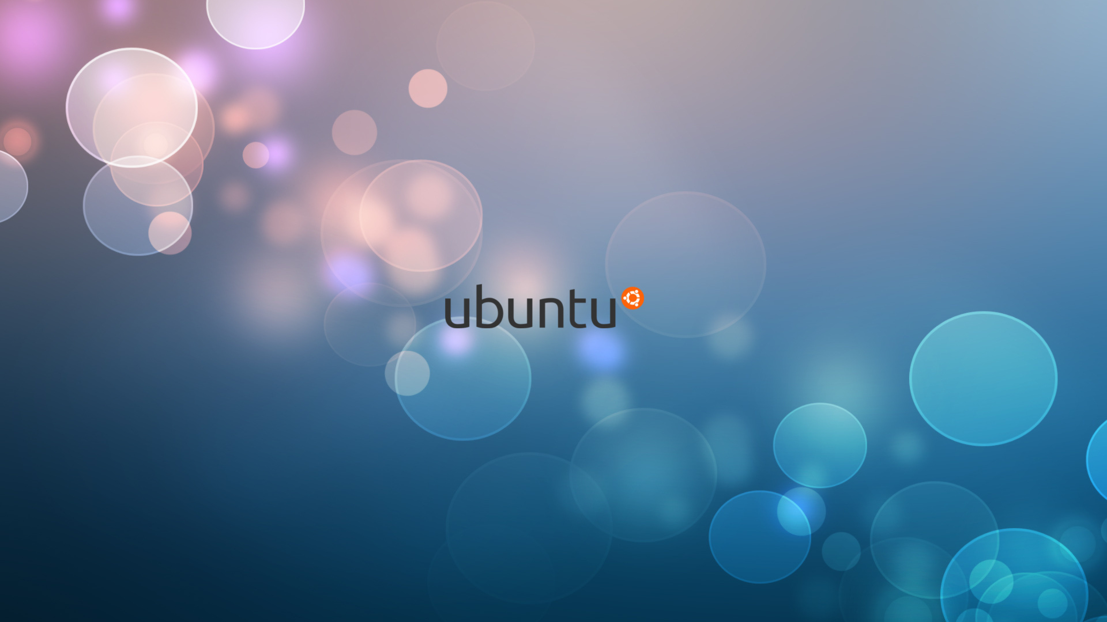 3840x2160 Preview wallpaper ubuntu, bubbles, linux 