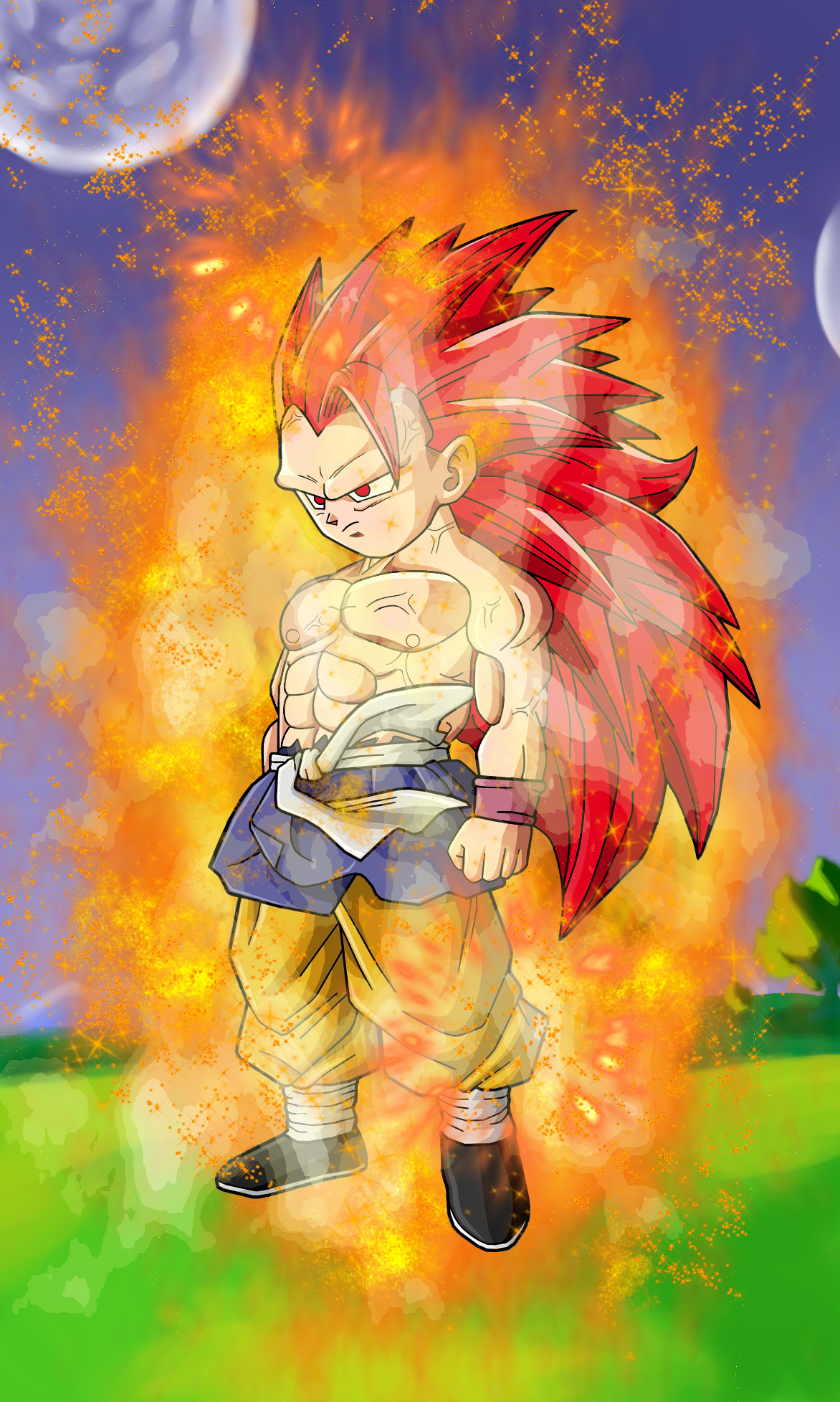 1172x1955 ... EliteSaiyanWarrior Super Saiyan 3 God Kid Goku GT W/Aura by  EliteSaiyanWarrior