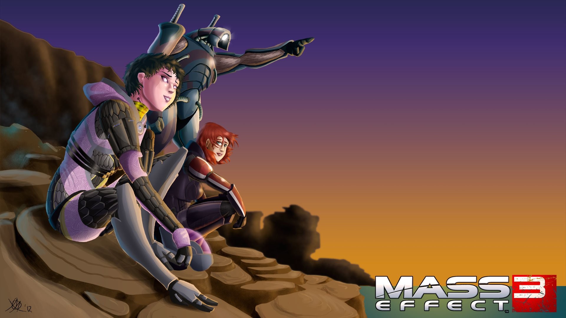 1920x1080 Video Game - Mass Effect 3 Legion (Mass Effect) Commander Shepard Tali'Zorah