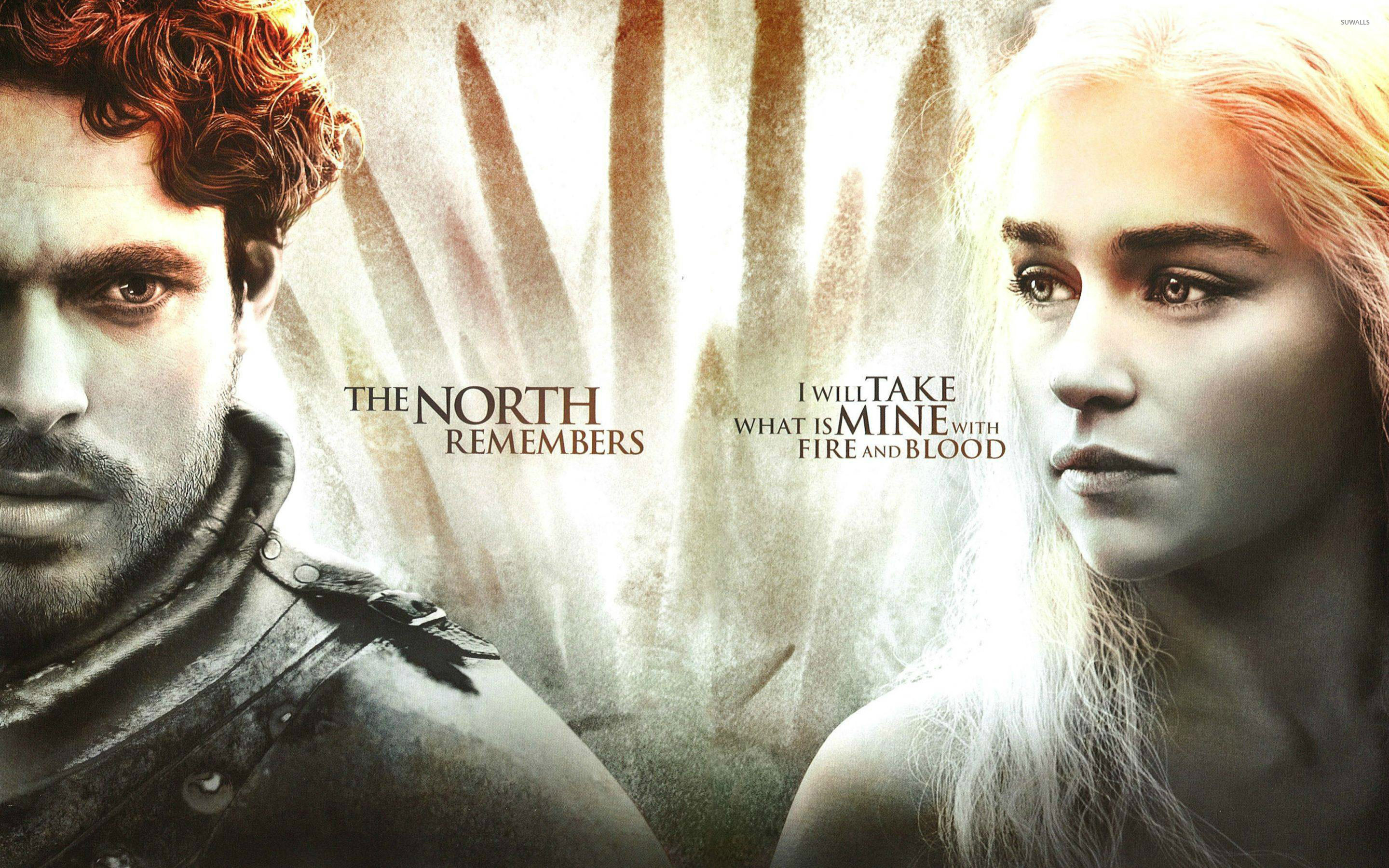 2880x1800 Robb Stark and Daenerys Targaryen wallpaper