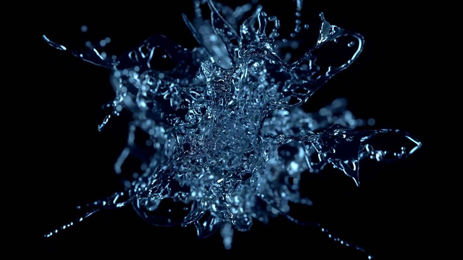 1920x1080 Subscription Library Water explosion on black (cg ,slow motion,with alpha  matte, full hd