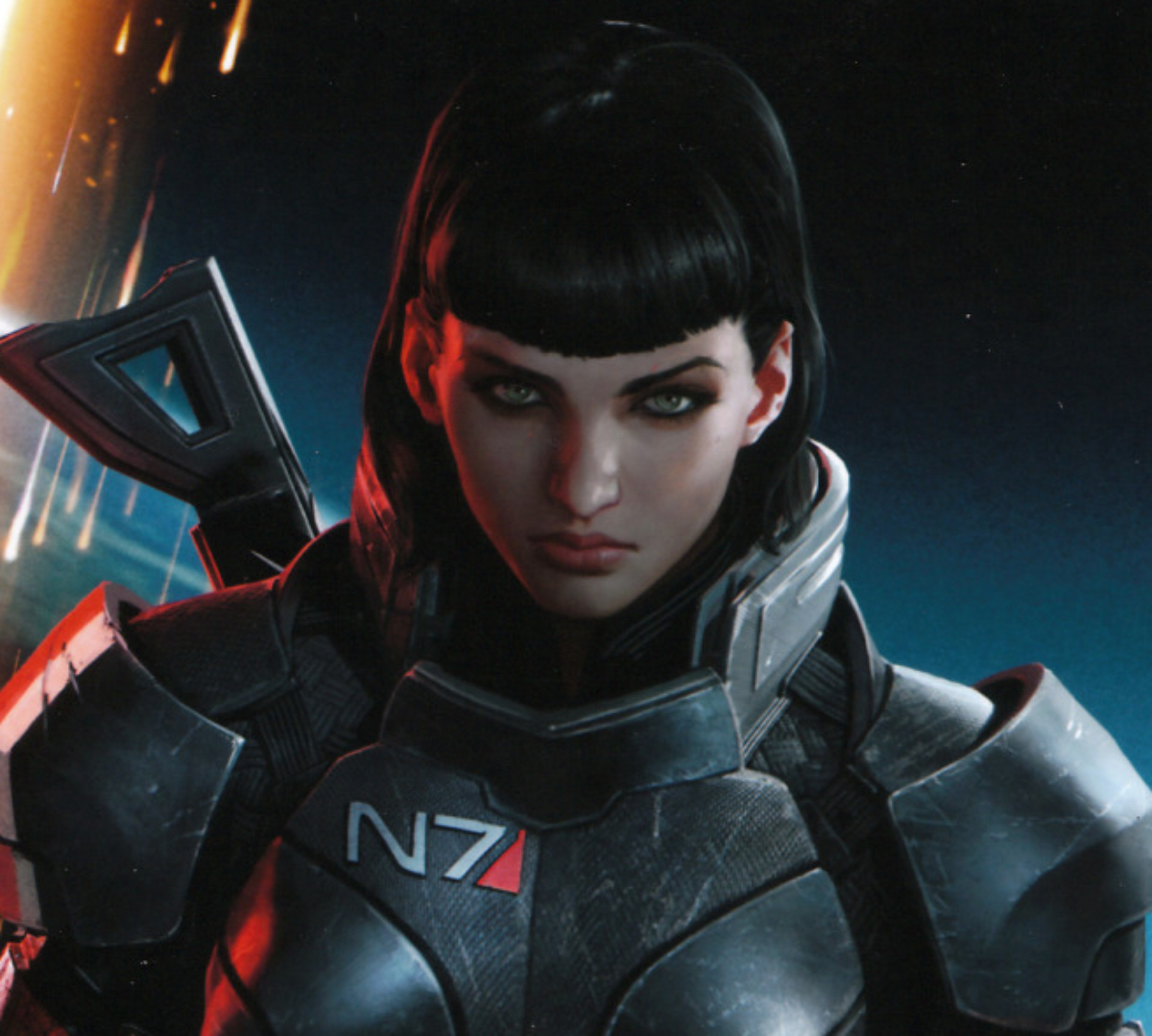 1920x1727 Mass Effect 3 Wallpaper Female Shepard Brunette