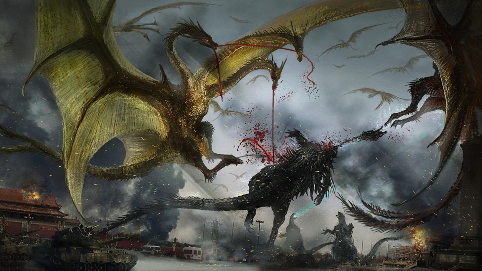 Download Godzilla 2014 Unleashes Its Mighty Roar Wallpaper  Wallpaperscom