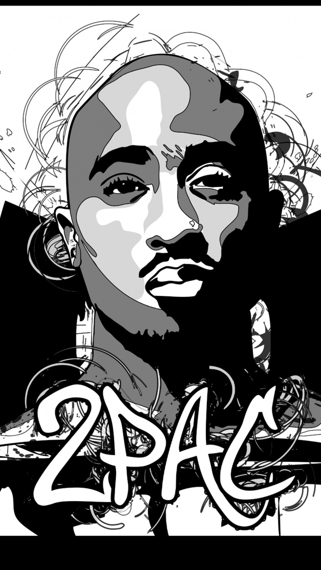 1080x1920 2Pac download wallpaper for iPhone