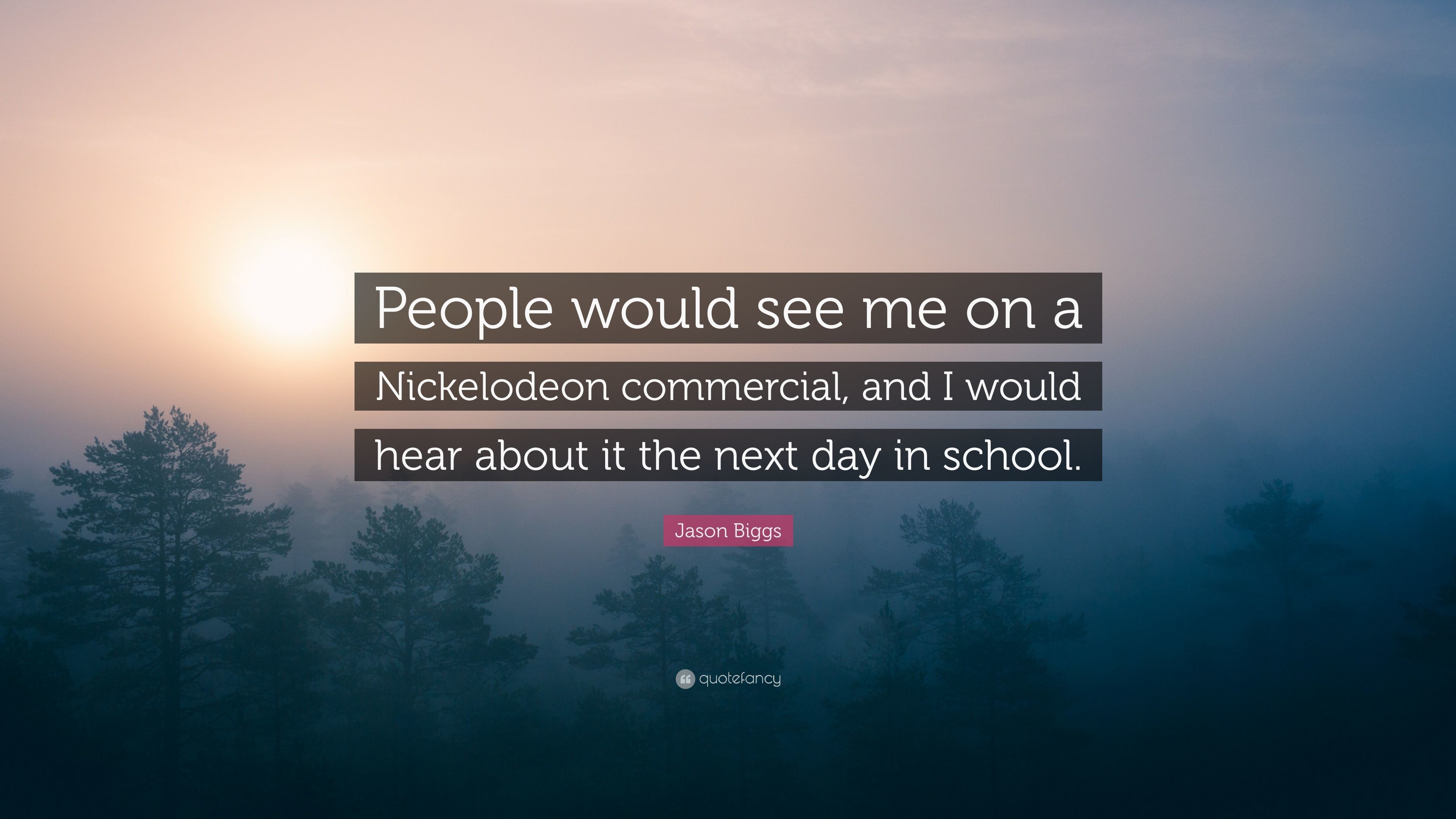 3840x2160 Jason Biggs Quote: “People would see me on a Nickelodeon commercial, and I