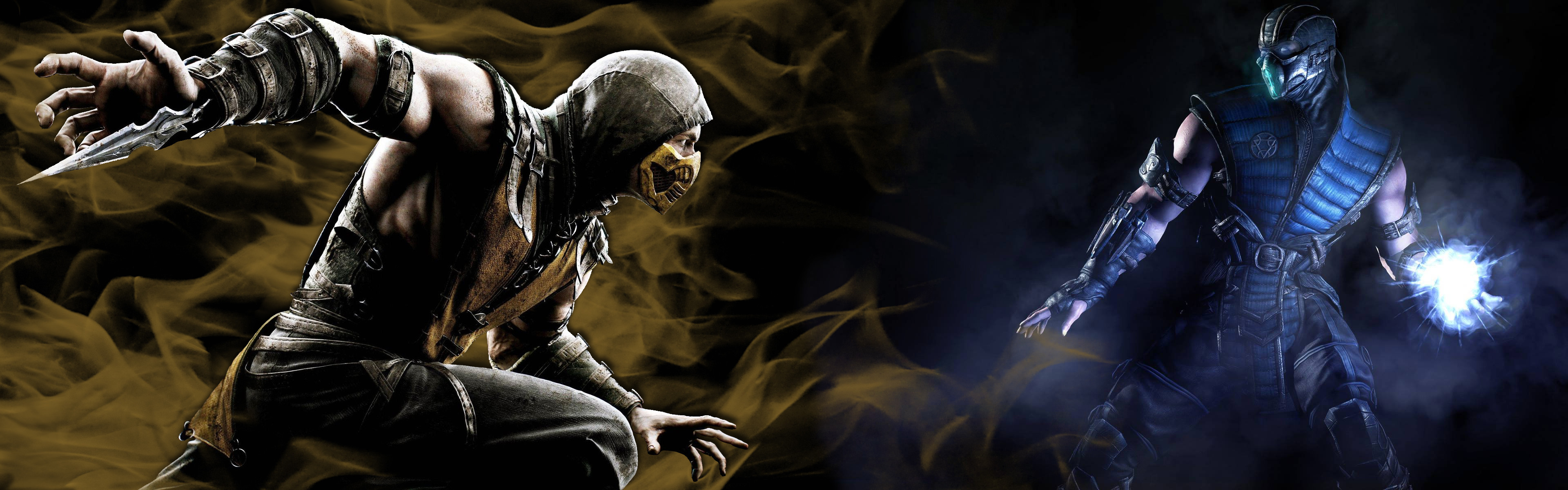 3840x1200 Sub-Zero by Hentiger5544 Mortal Kombat X Background, Scorpion vs. Sub-Zero  by Hentiger5544