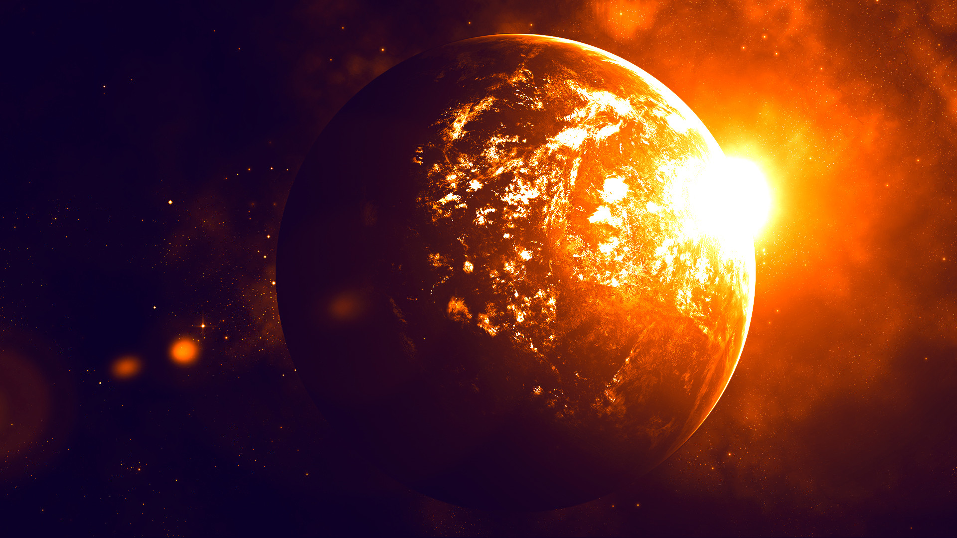 1920x1080 ... The Planet on Fire (Wallpaper) by Hardii