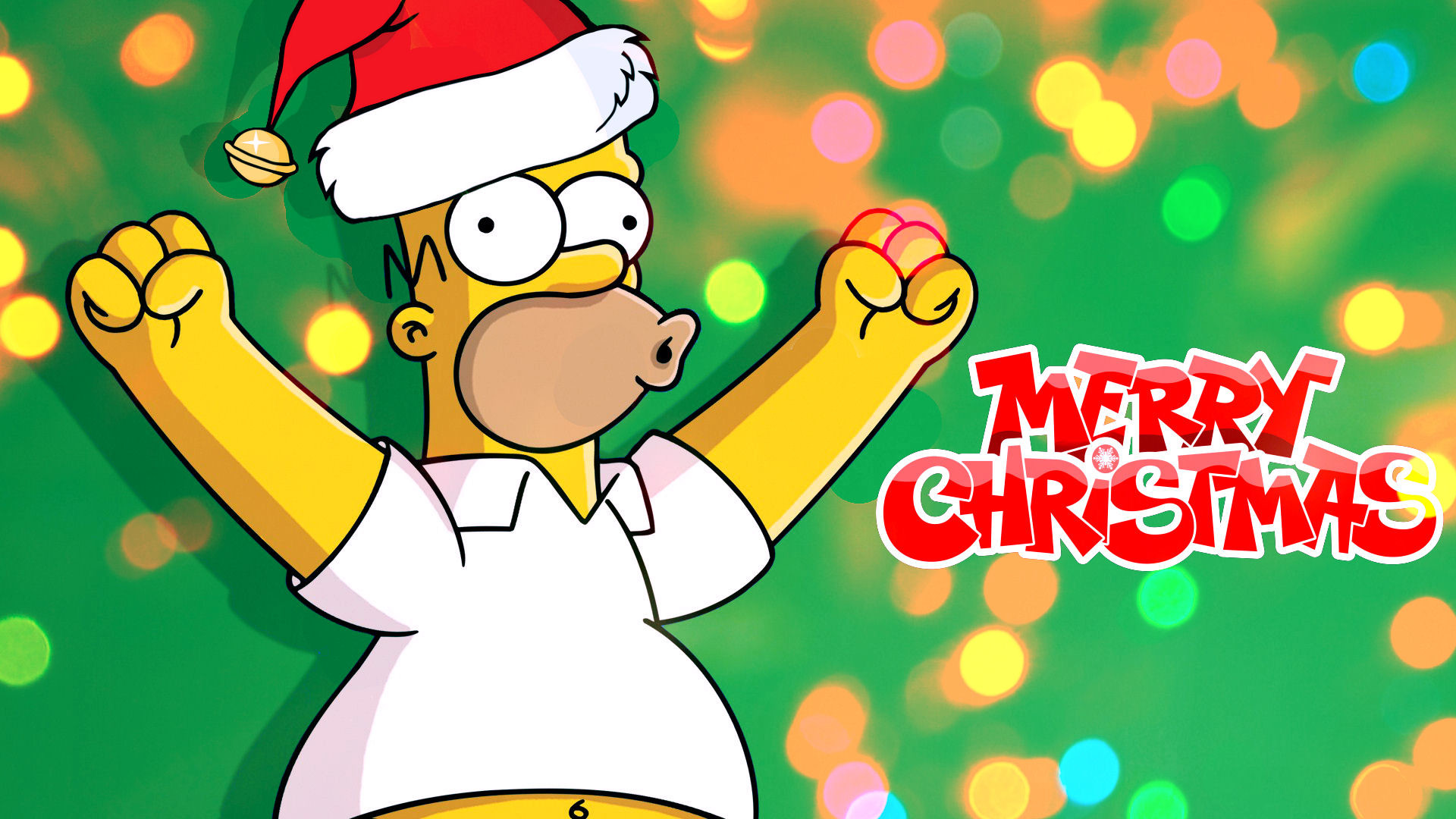 1920x1080 ... The Simpsons - Homer's Merry Christmas Wallpaper by nerosredqueen