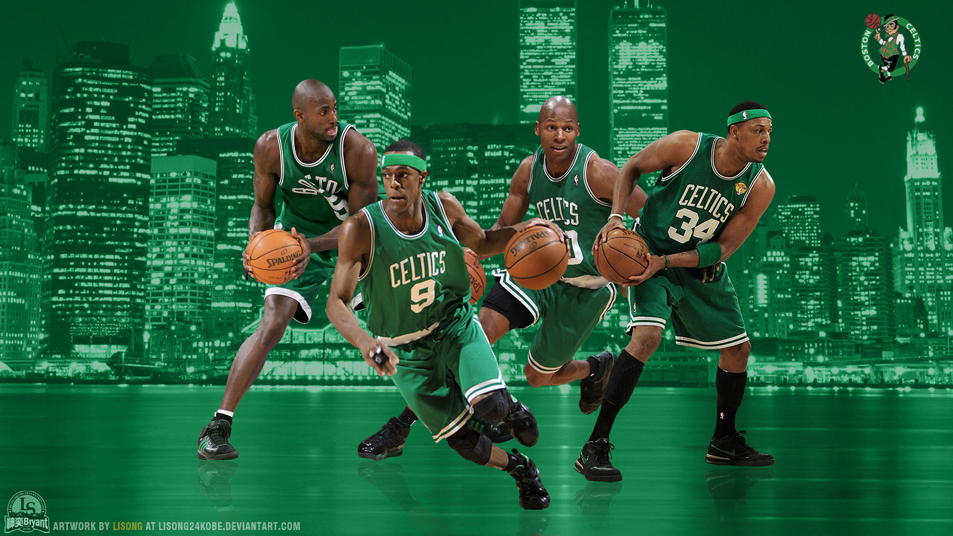 1920x1080 Boston Celtics Big 4 2012 Widescreen Wallpaper