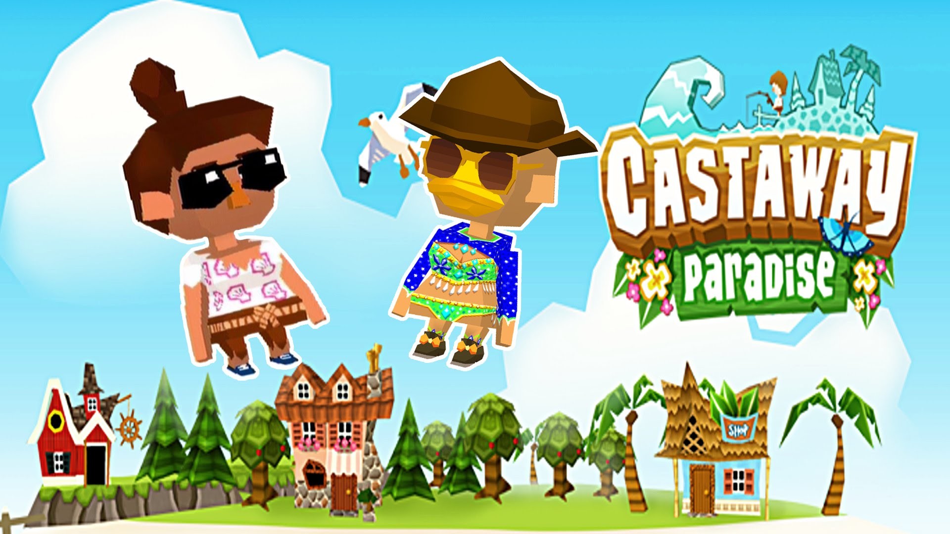 1920x1080 Castaway Paradise | Gameplay | Animal Crossing Feel For iOS!
