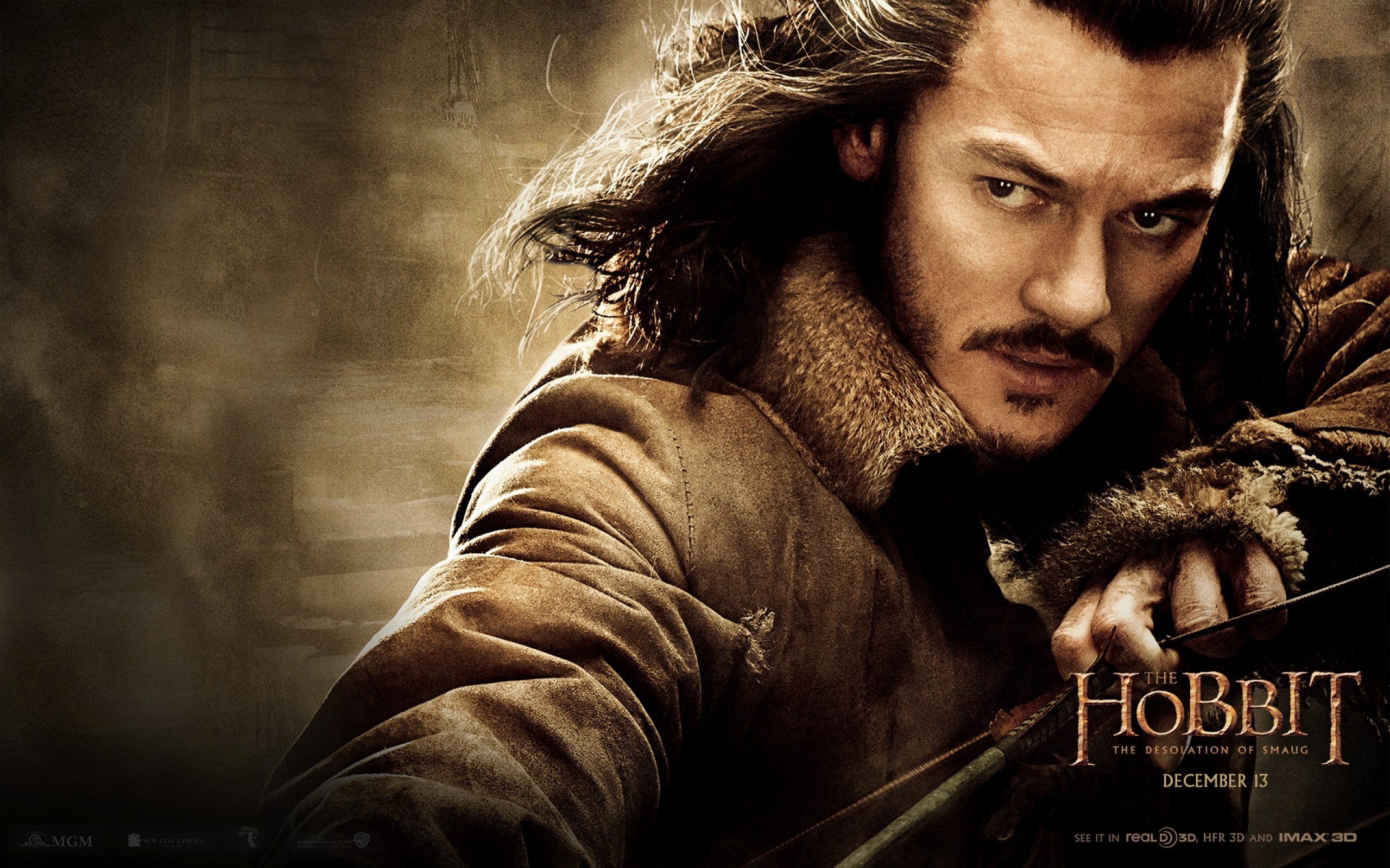 2560x1600 Preview wallpaper the hobbit the desolation of smaug, 2013, luke evans,  bard,
