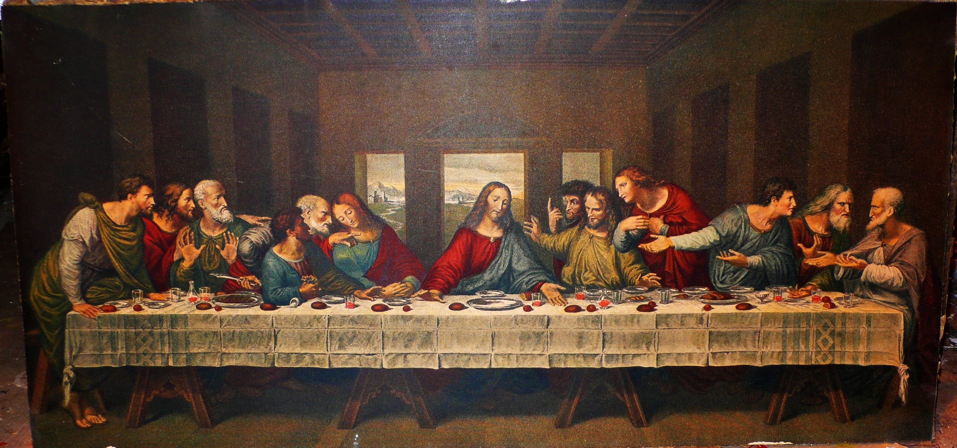 3103x1454 Religious - Christian Meal Jesus Christ Jesus Christ Savior God Wallpaper