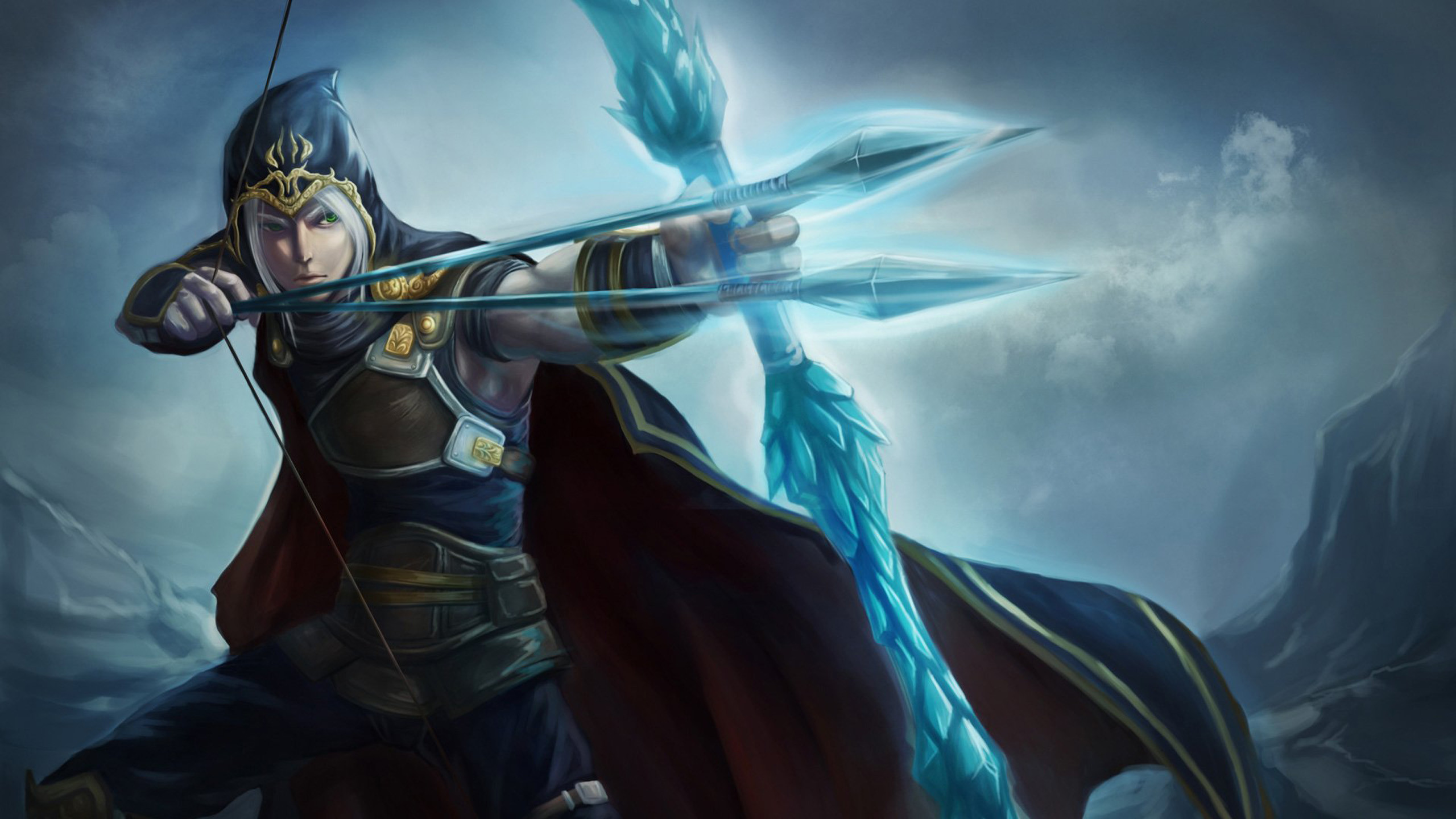 2560x1440 League Of Legends Ashe warrior archer weapon bow and arrow Full HD Wallpaper   : Wallpapers13.com