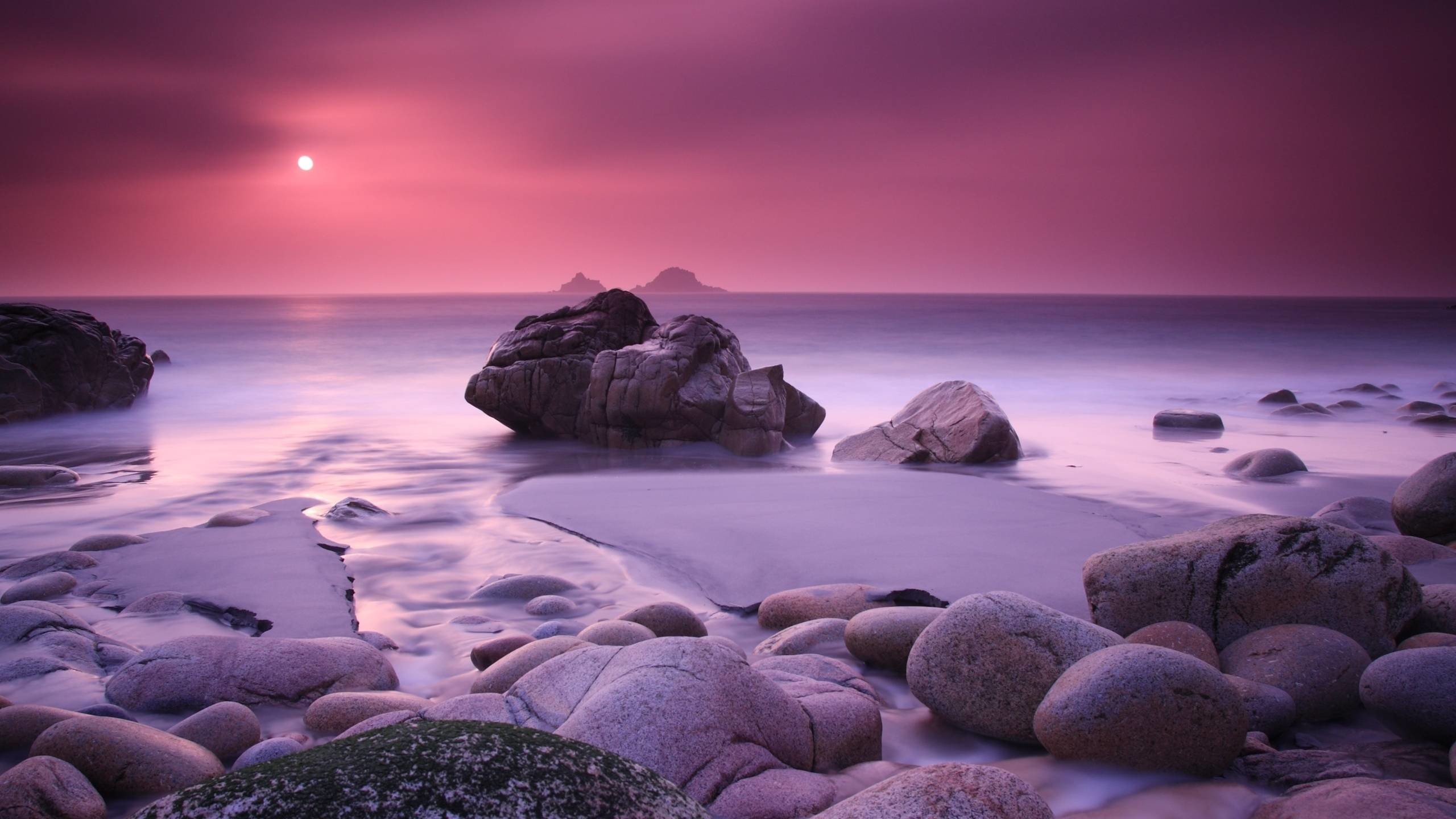 2560x1440 Pink-Haze-and-Stones-Wallpaper-for-Your-iMac
