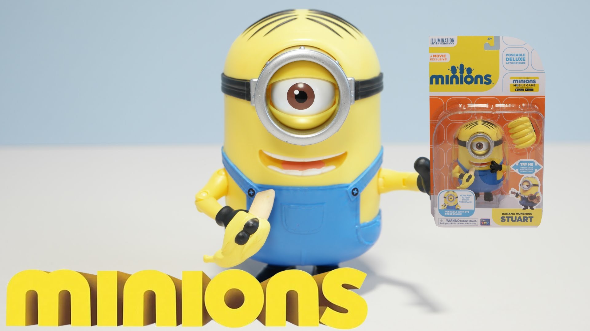 1920x1080 BANANA MUNCHING STUART - New 2015 Minions Movie Exclusive Toys UHD 4K -  YouTube
