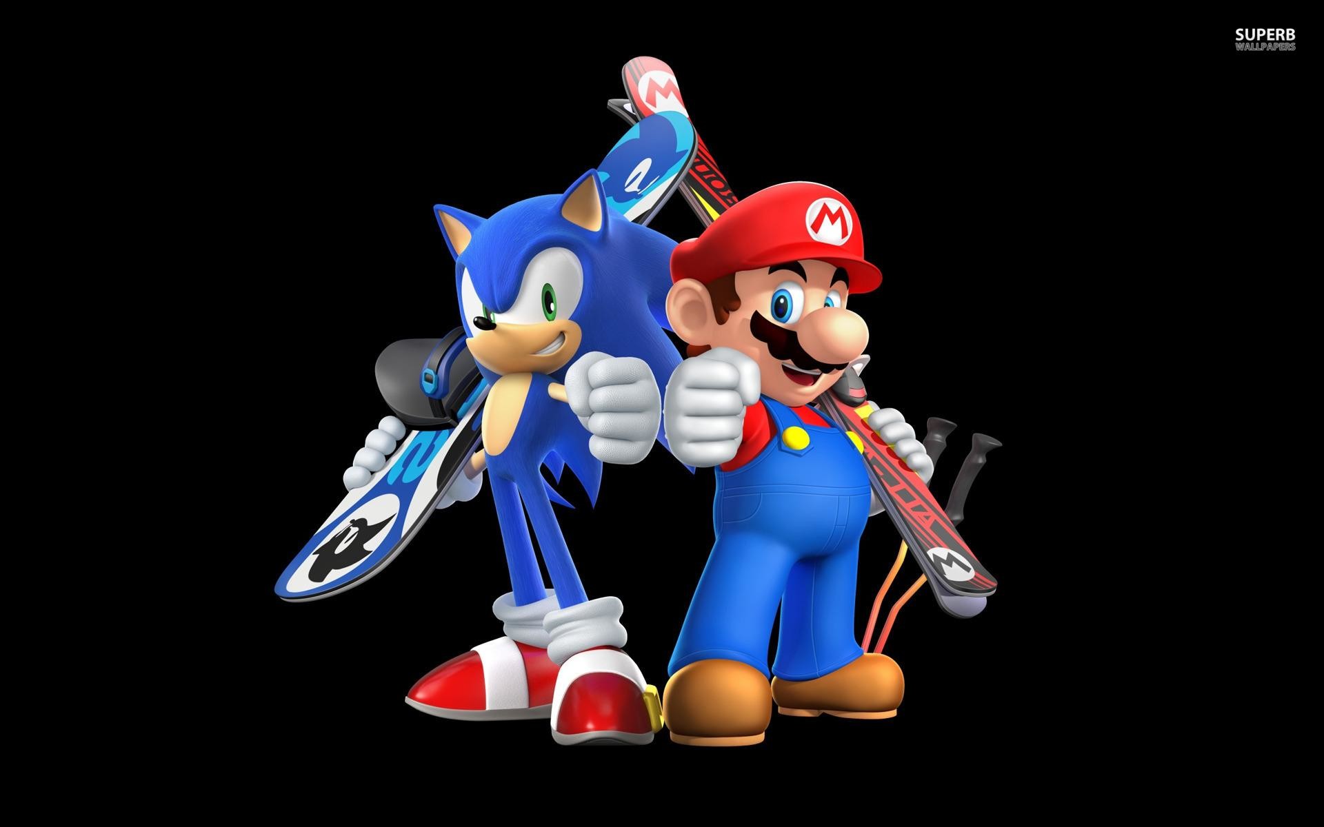 1920x1200 Mario & Sonic Together,  ...