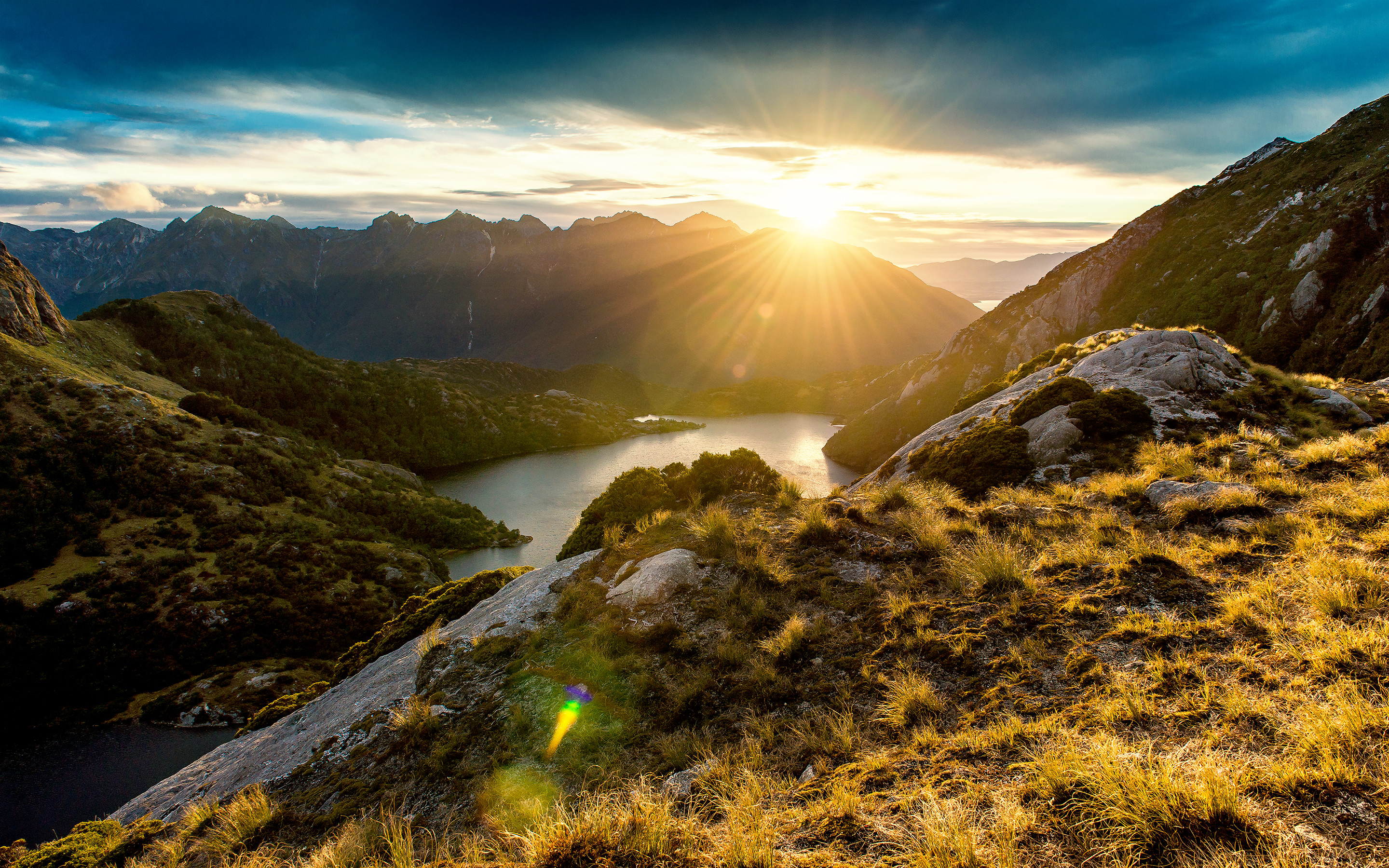 2880x1800 Fiordland Mountain Sunrise